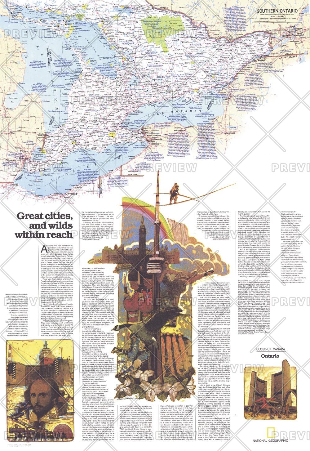 Ontario Great Cities Wilds Within Reach - Published 1978 by National Geographic