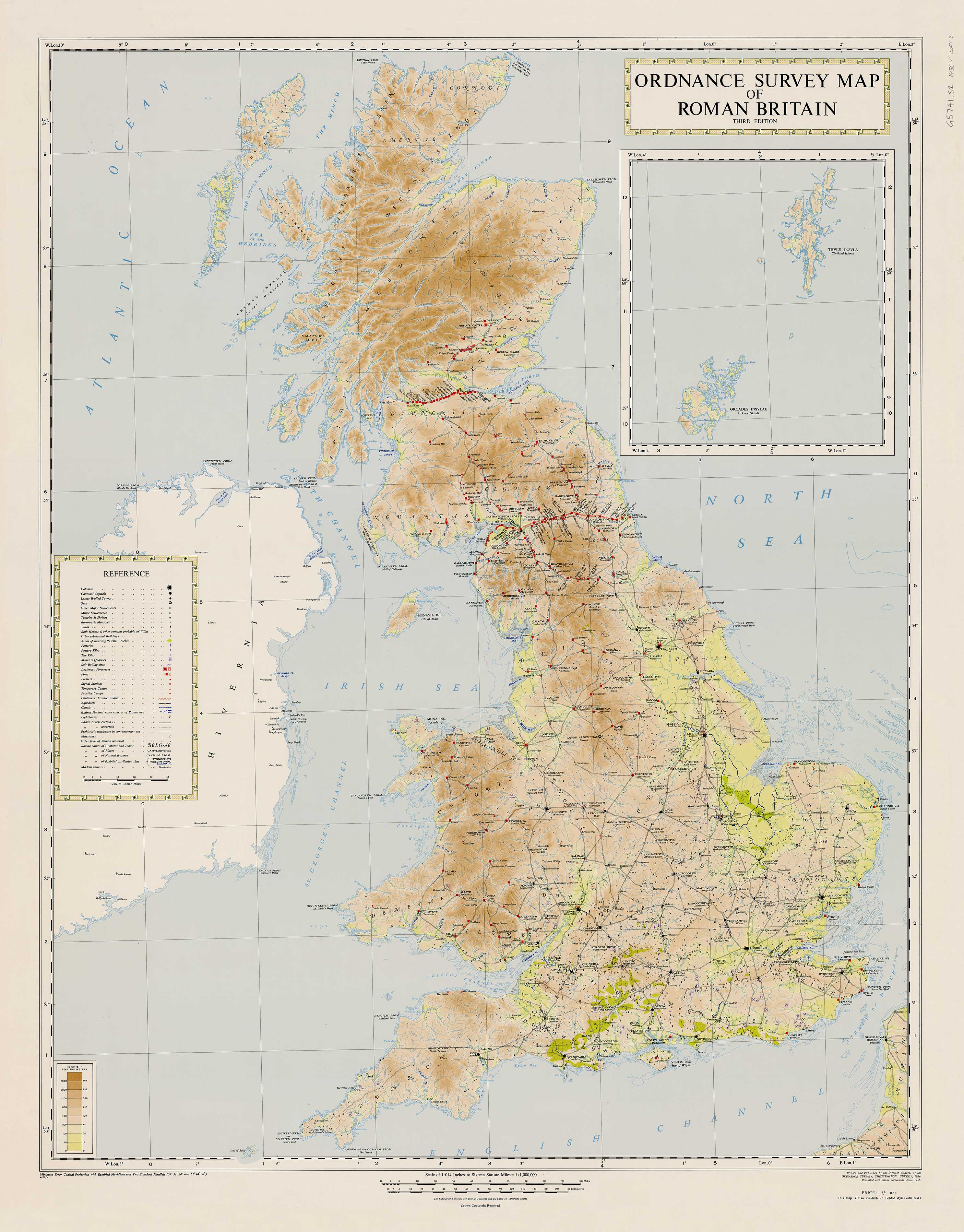 Ordnance Survey Map of Roman Britain