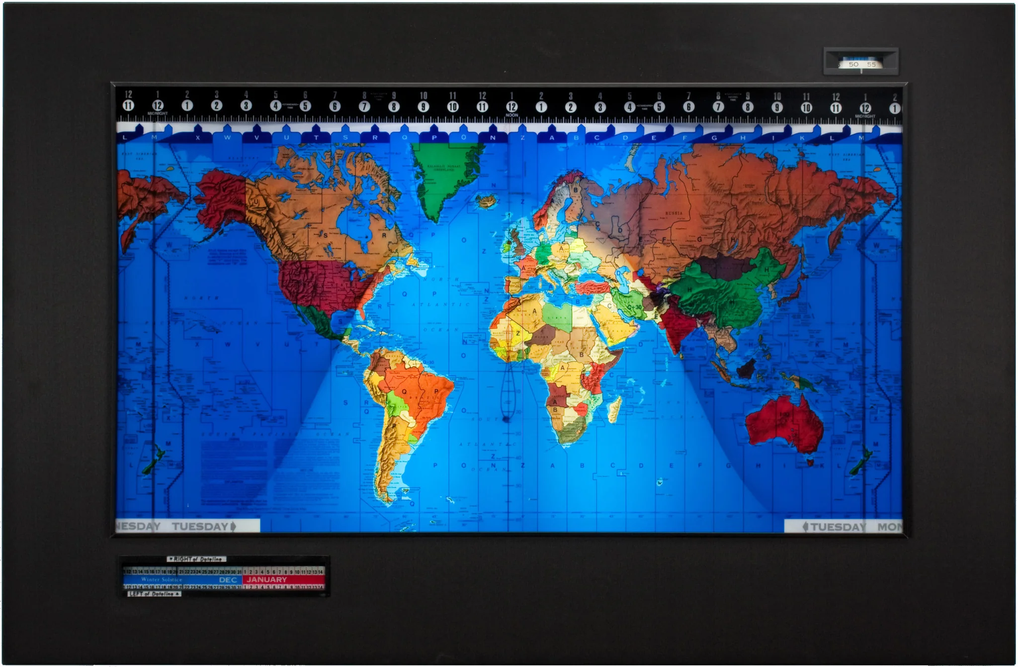 Original Kilburg Geochron Geopolitical - Black Anodized