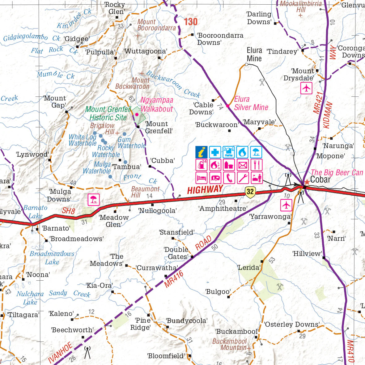 Outback New South Wales Hema Map 700 x 1000mm Laminated Wall Map - Image 3