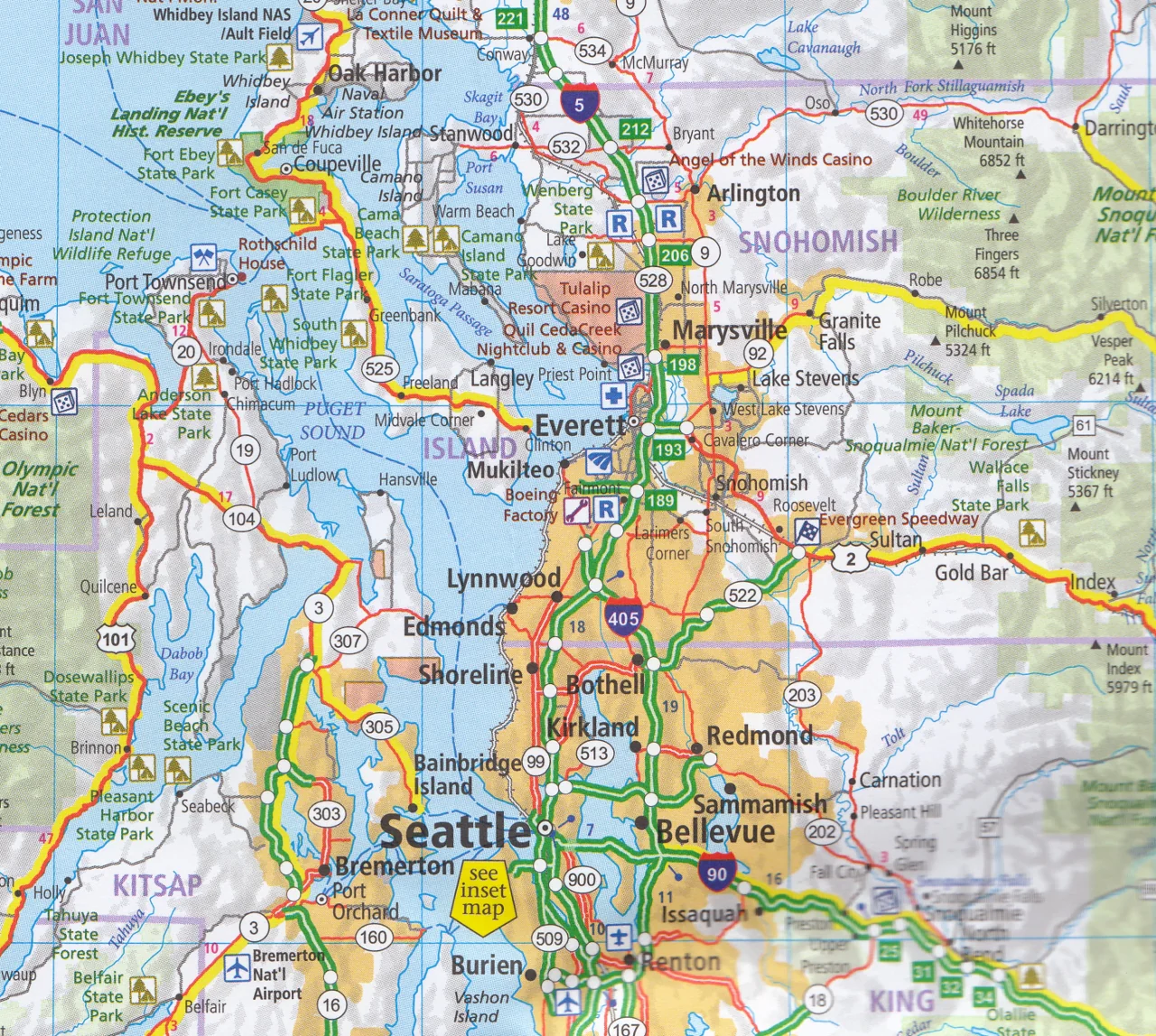 Pacific Northwest USA Hallwag Map - Image 4