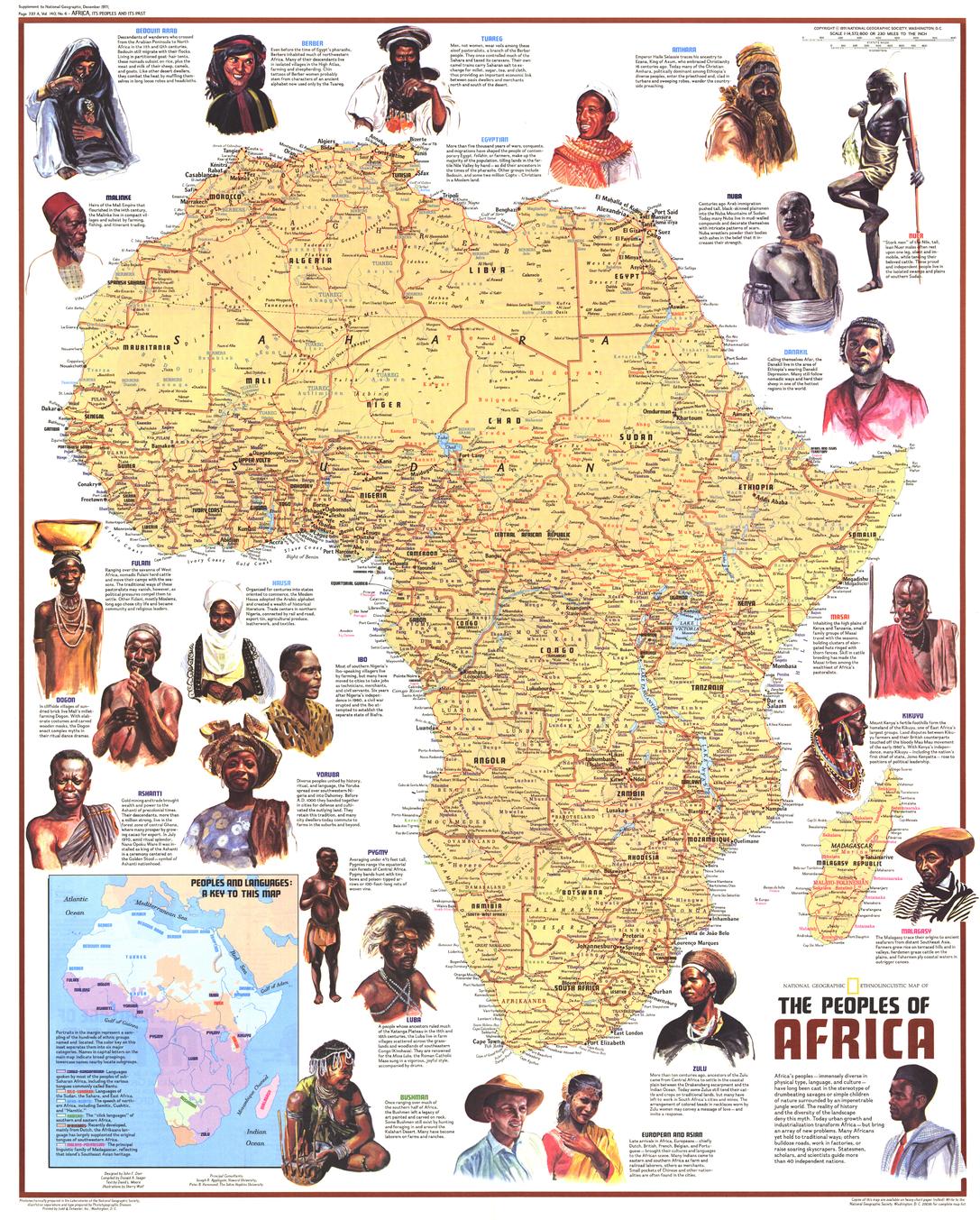 Peoples of Africa - Published 1971 by National Geographic