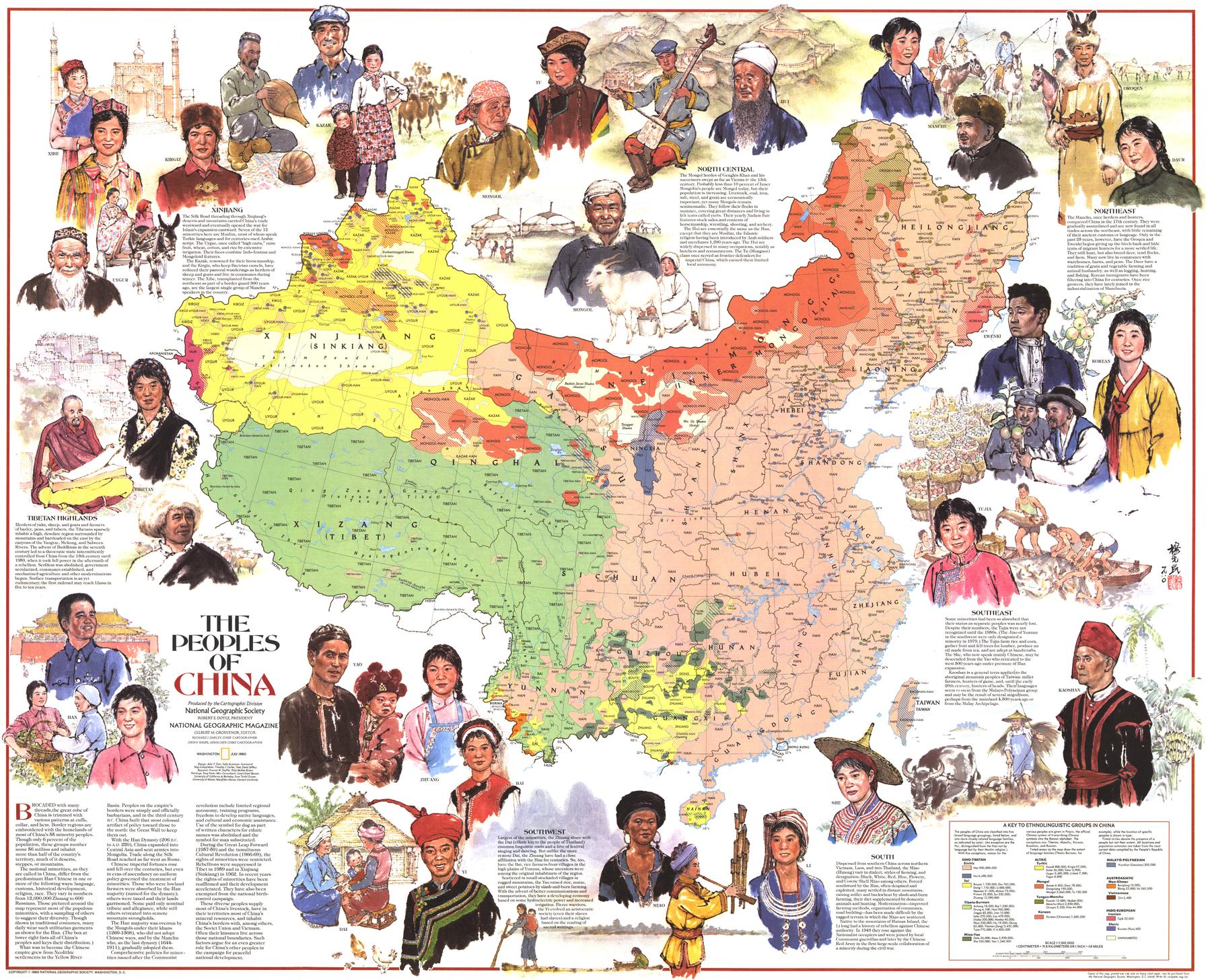 Peoples of China - Published 1980 by National Geographic