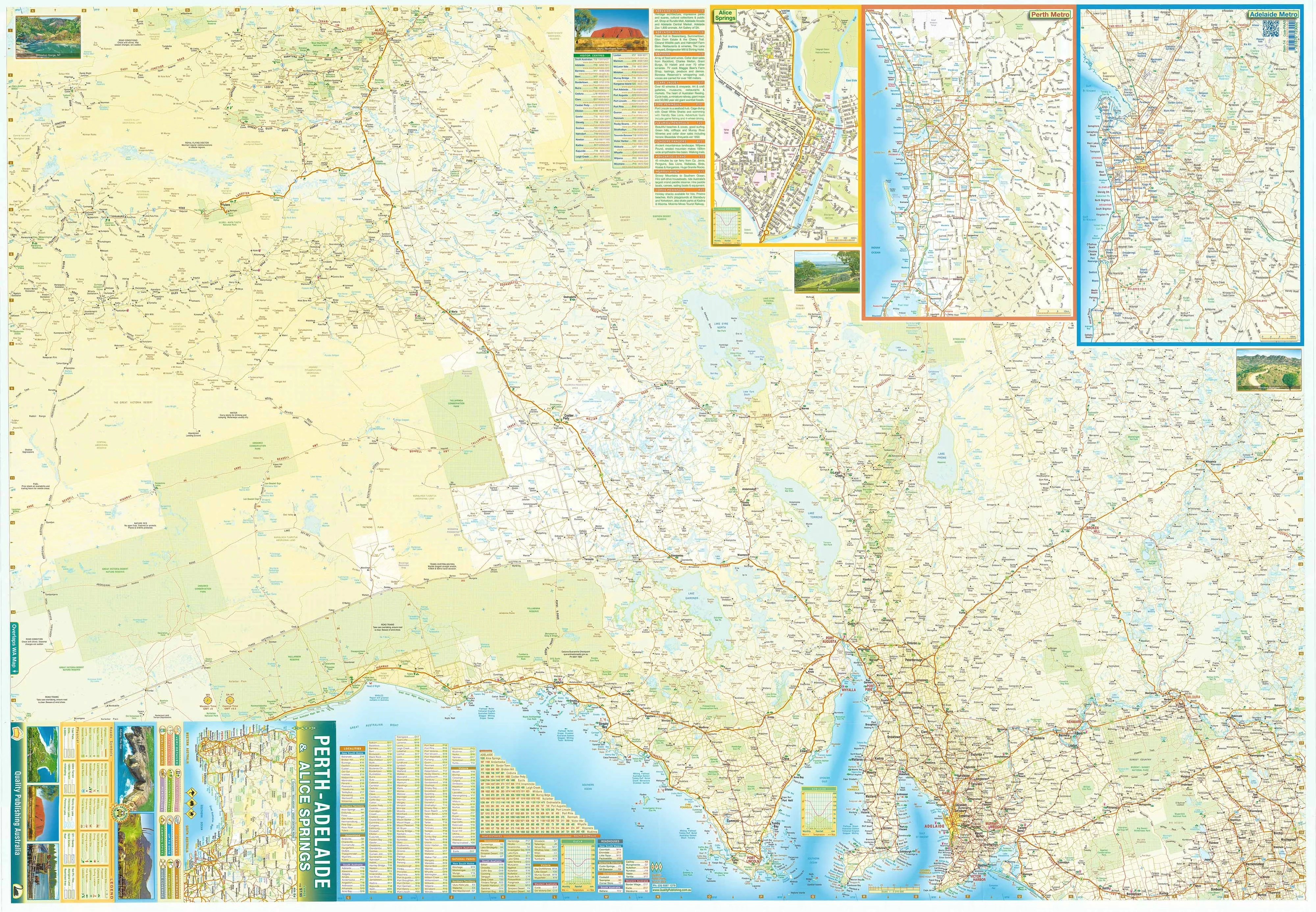 Perth-Adelaide-Alice Springs Map QPA - Image 3