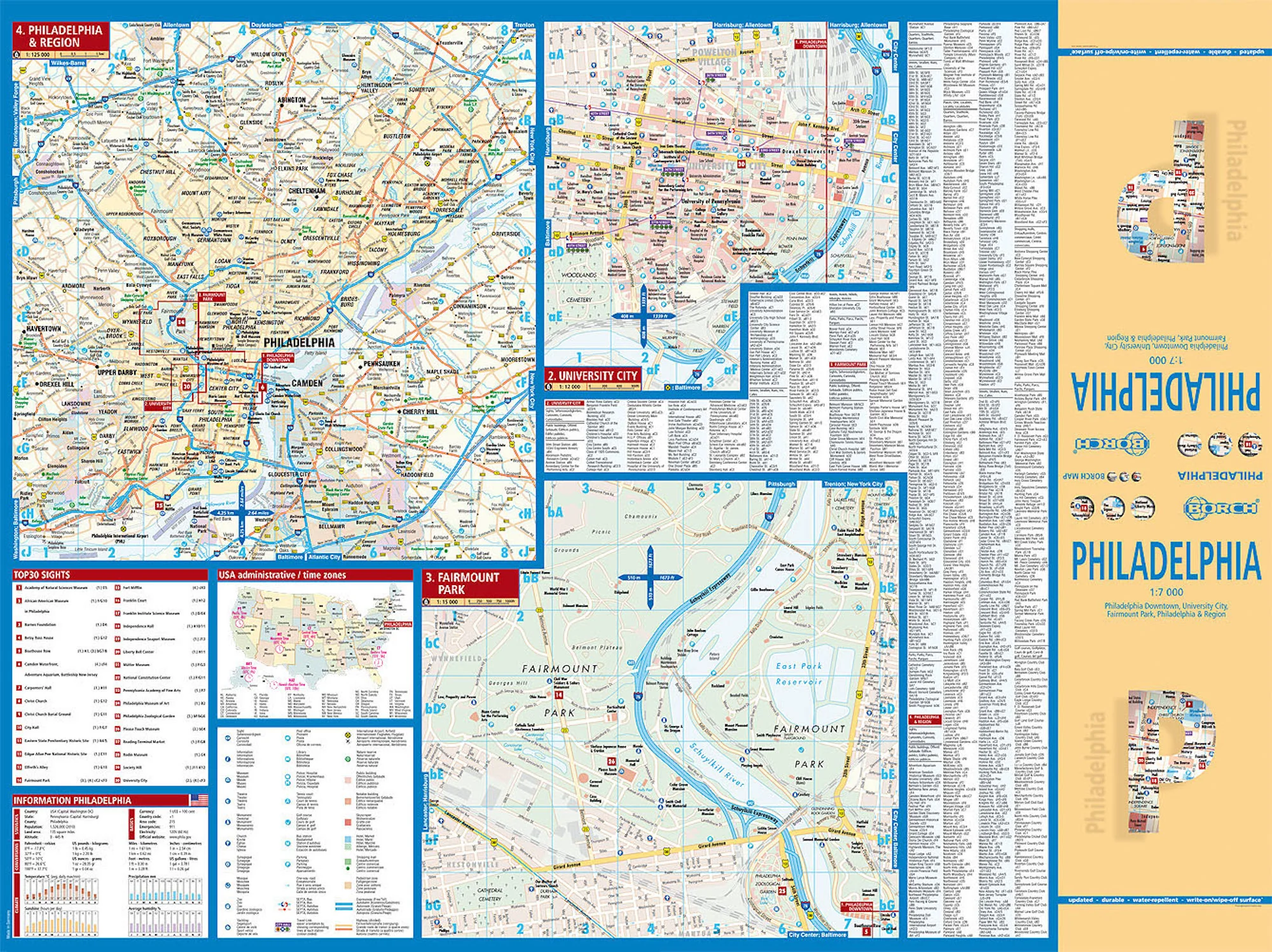 Philadelphia Borch Folded Laminated Map - Image 2