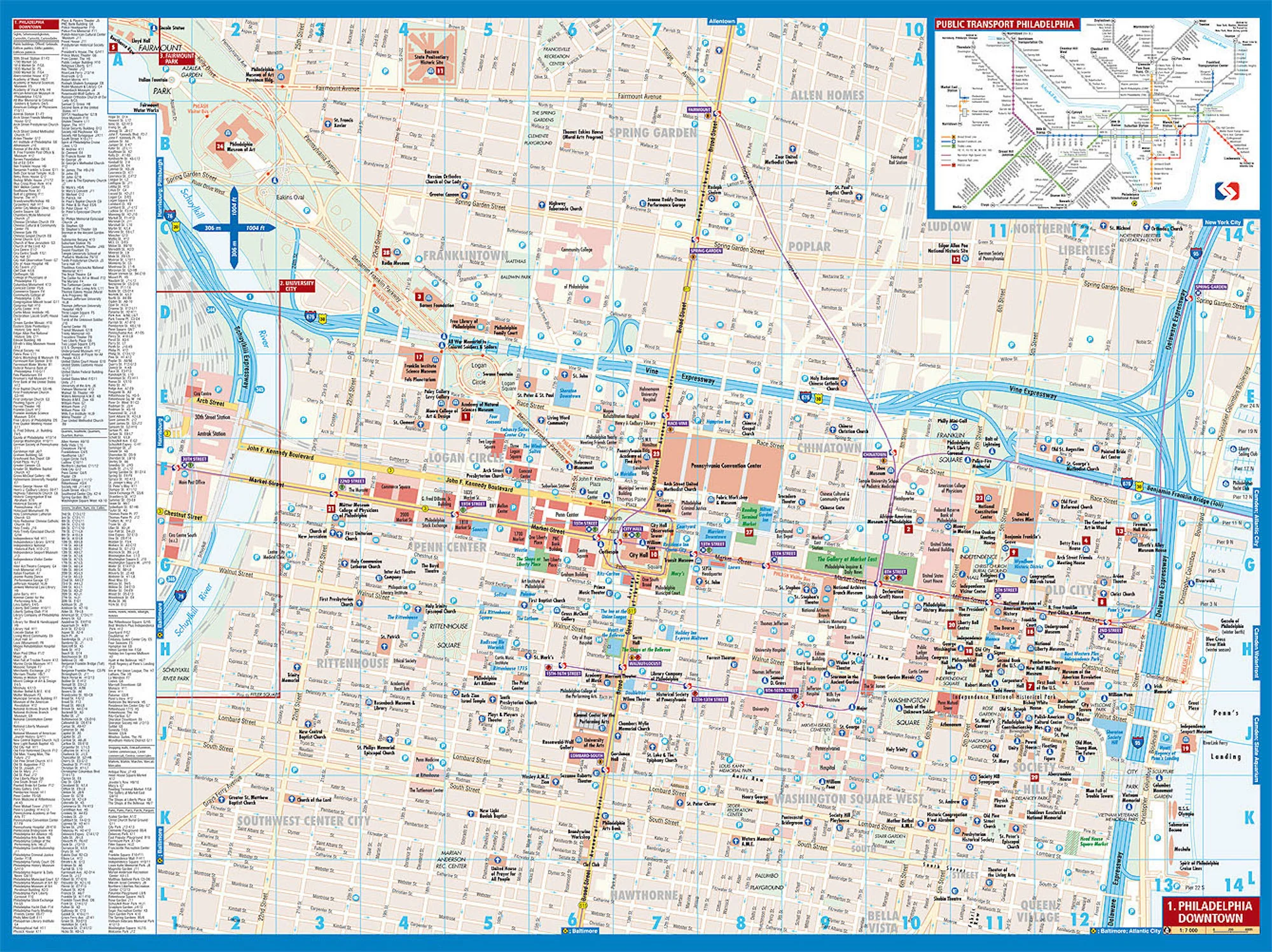 Philadelphia Borch Folded Laminated Map - Image 3
