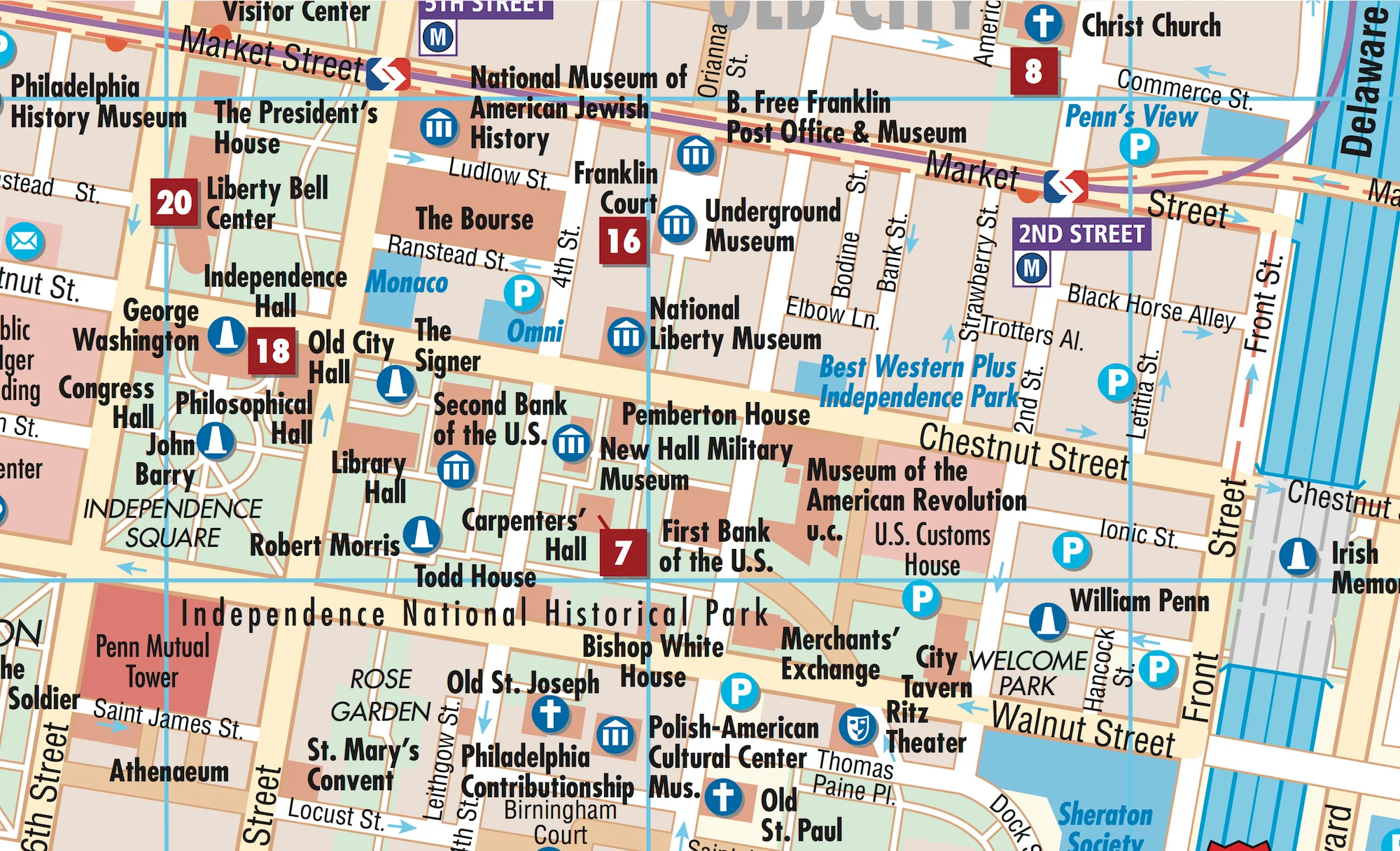 Philadelphia Borch Folded Laminated Map - Image 4