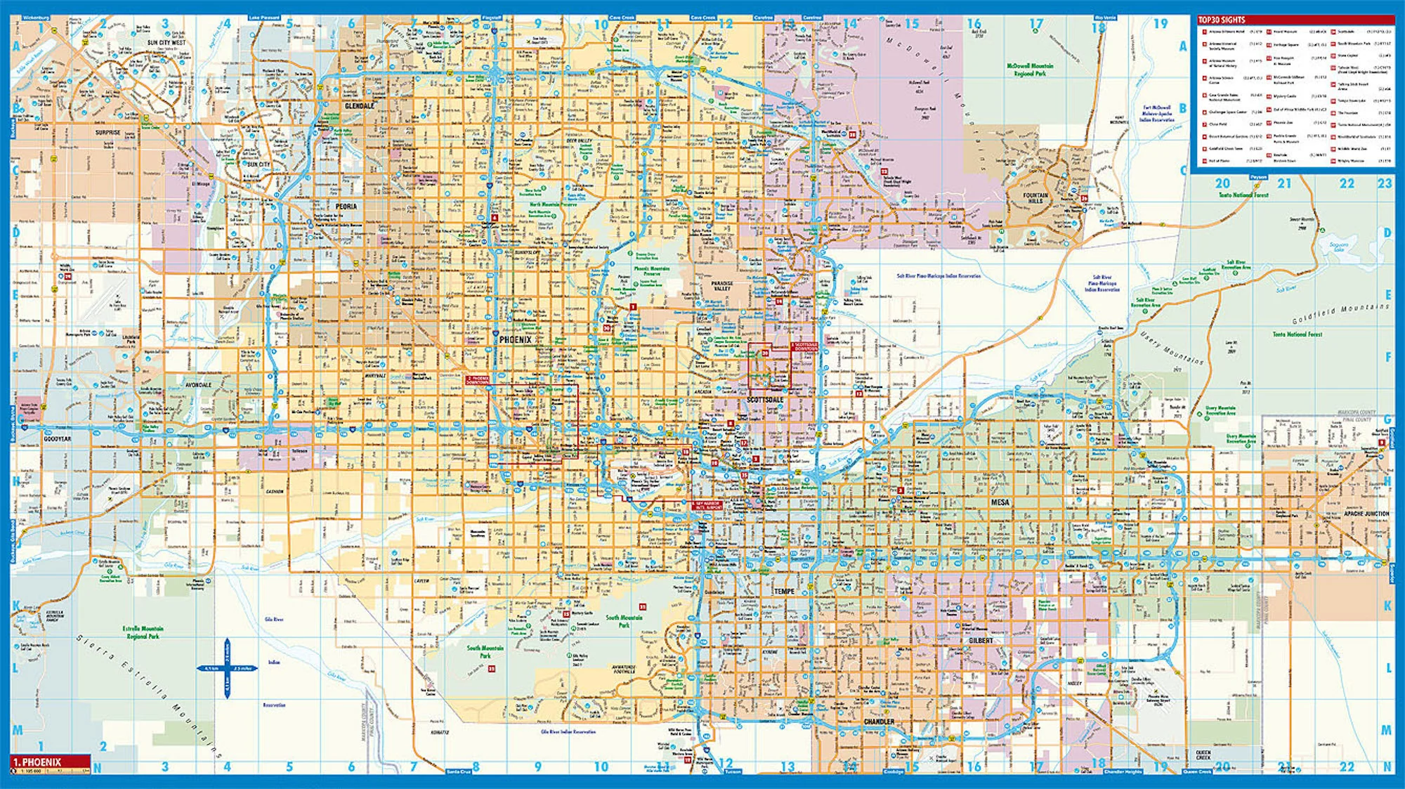 Phoenix Borch Folded Laminated Map - Image 3