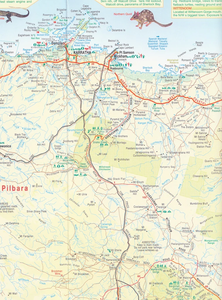 Pilbara - Kimberley Laminated Wall Map QPA - Image 3