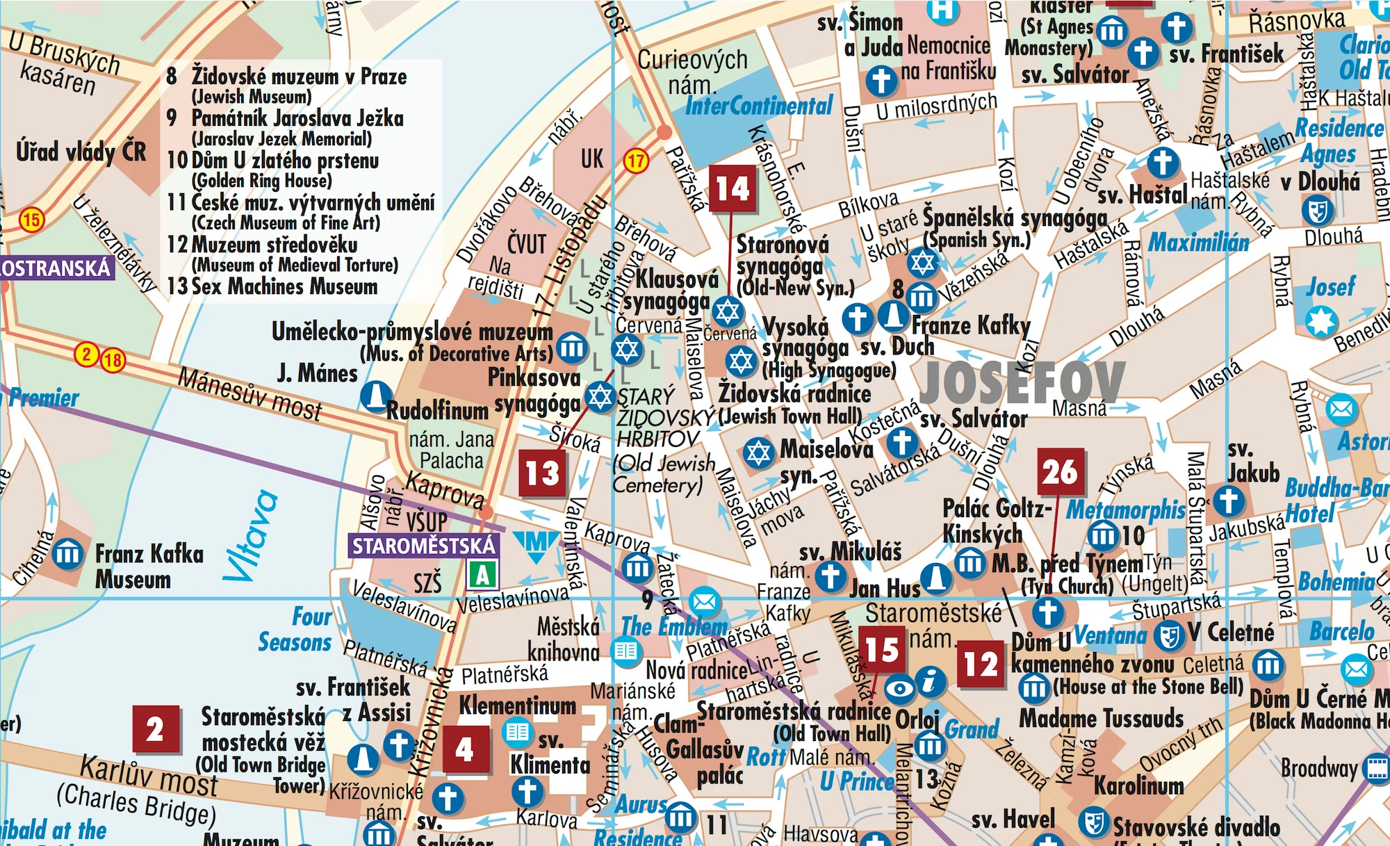 Prague Borch Folded Laminated Map - Image 4