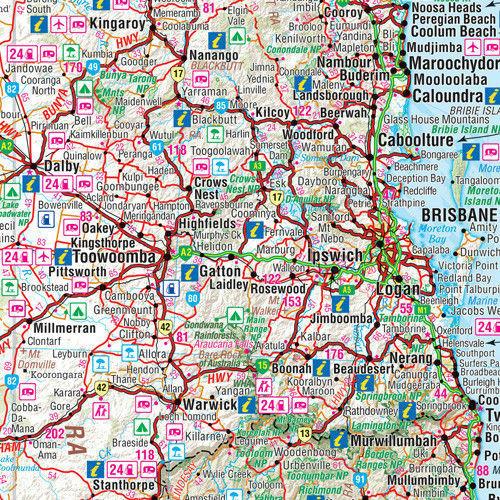 Queensland Hema 1000 x 1430mm Supermap Canvas Wall Map - Image 2