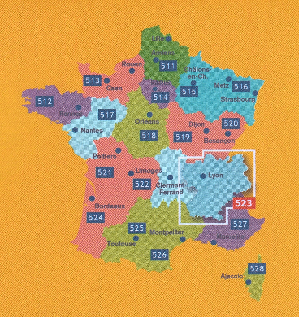France Rhone-Alps 523 Michelin Map - Image 2