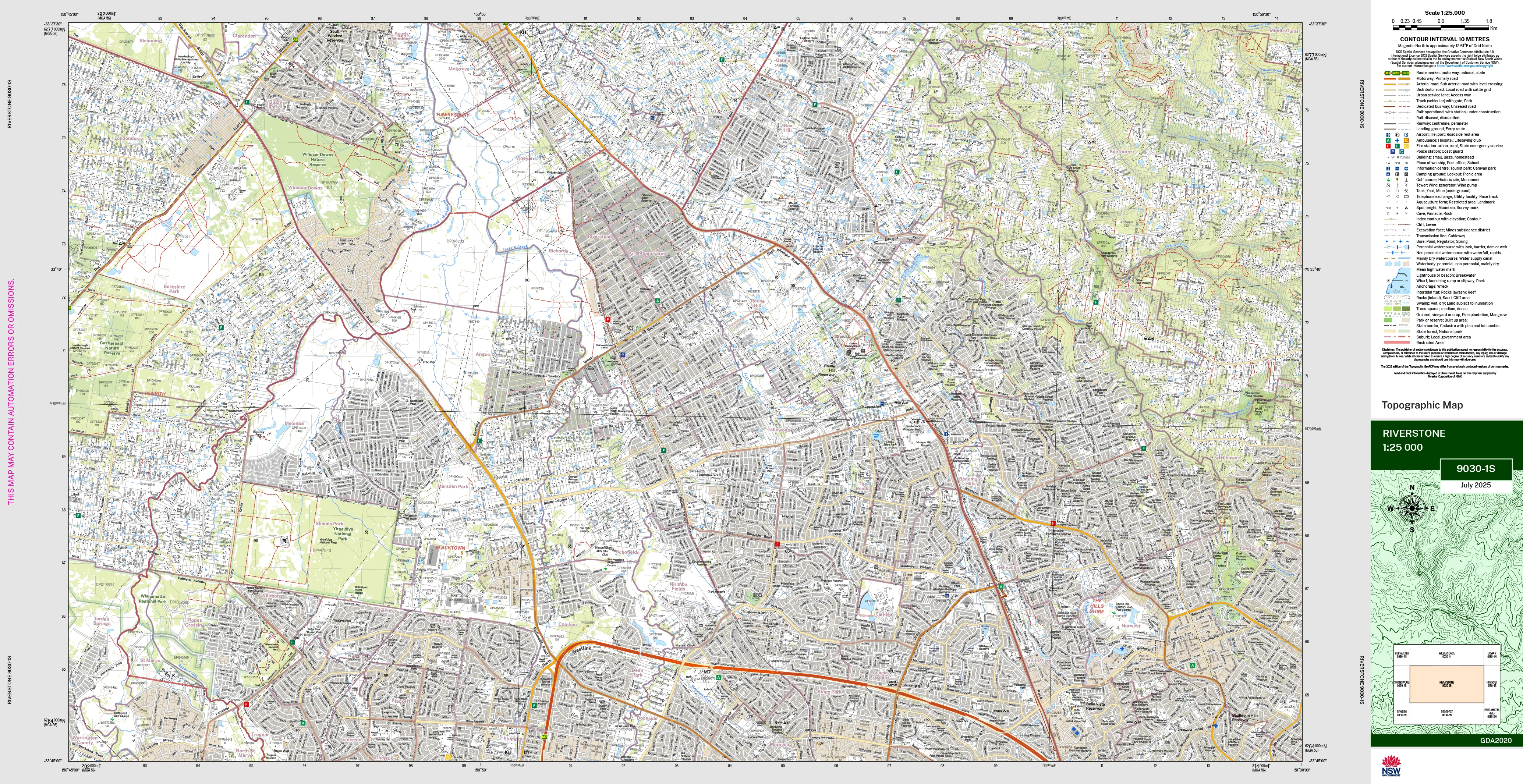 Riverstone 9030-1S Topographic Map 1:25k