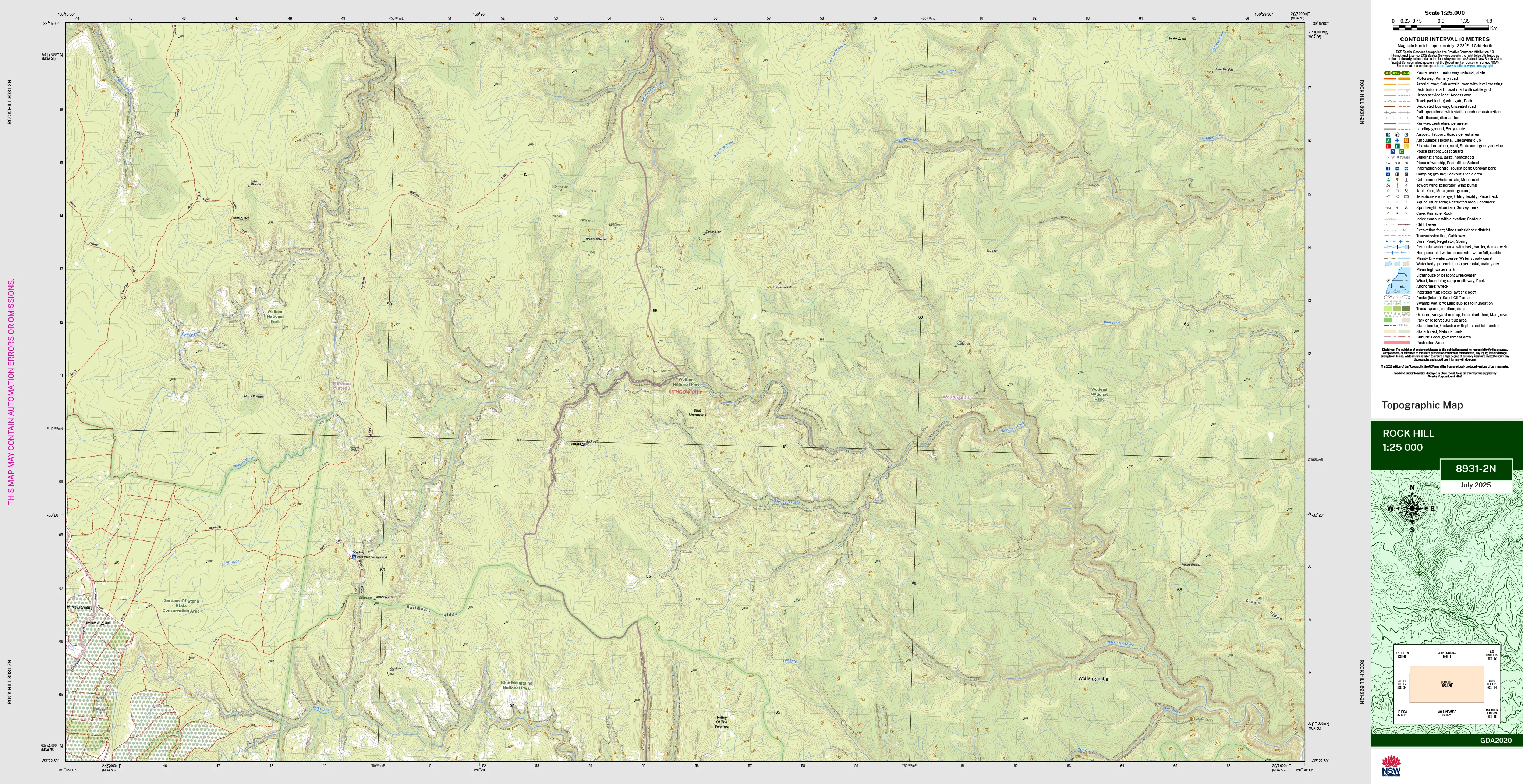 Rock Hill 8931-2N Topographic Map 1:25k