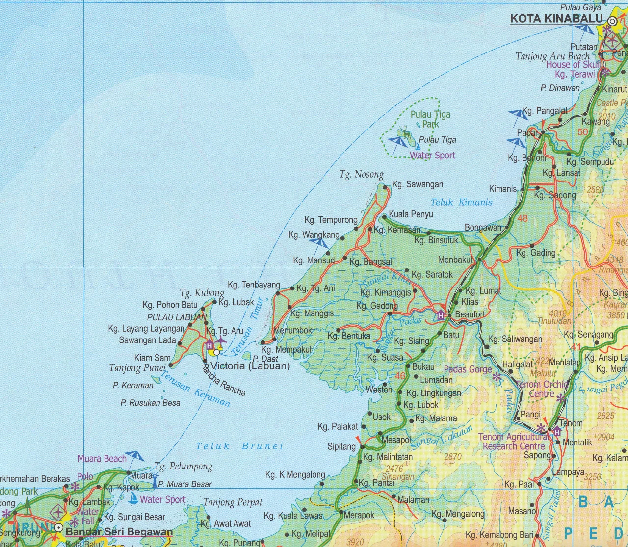 Sarawak Sabah Brunei ITMB Map - Image 2
