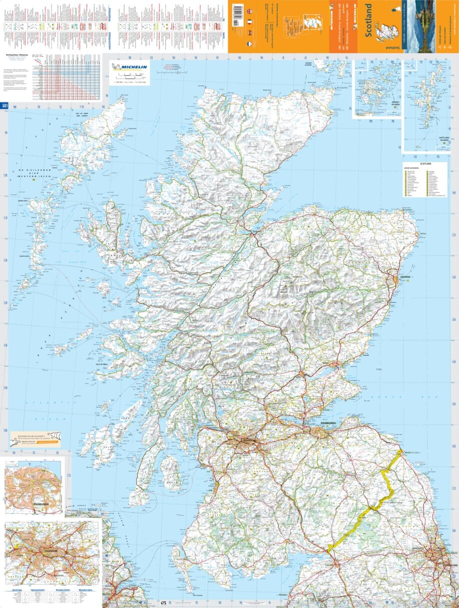 Scotland Michelin Map 501 - Regional Road & Travel Map - Image 3