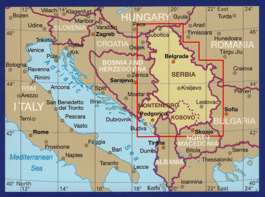 Serbia Reise Know-How Folded Travel Map - Image 2