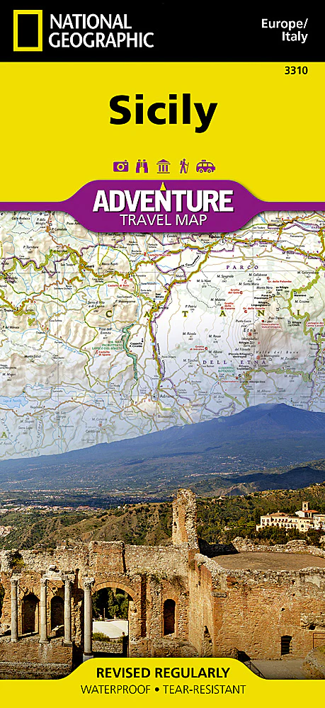 Sicily National Geographic Folded Adventure Map