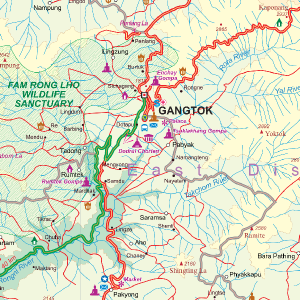 Sikkim & Eastern India Travel Map by ITMB - Image 3