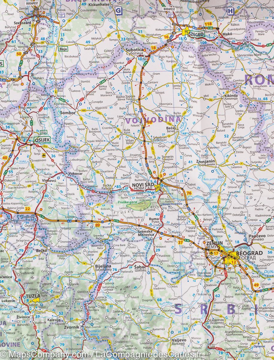 Slovenia, Croatia, Bosnia-Herzegovina, Serbia,Montenegro & Rep of Macedonia Michelin Map 736 - Image 3