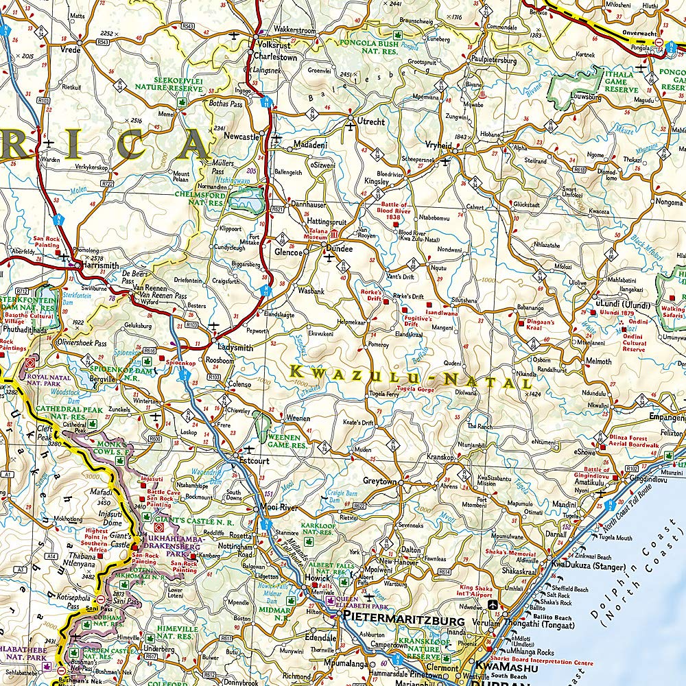 South Africa National Geographic Folded Map - Image 4