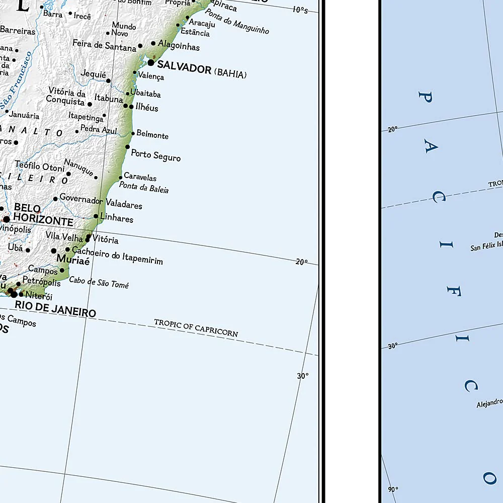 South America and Antarctica Folded Map - Image 4