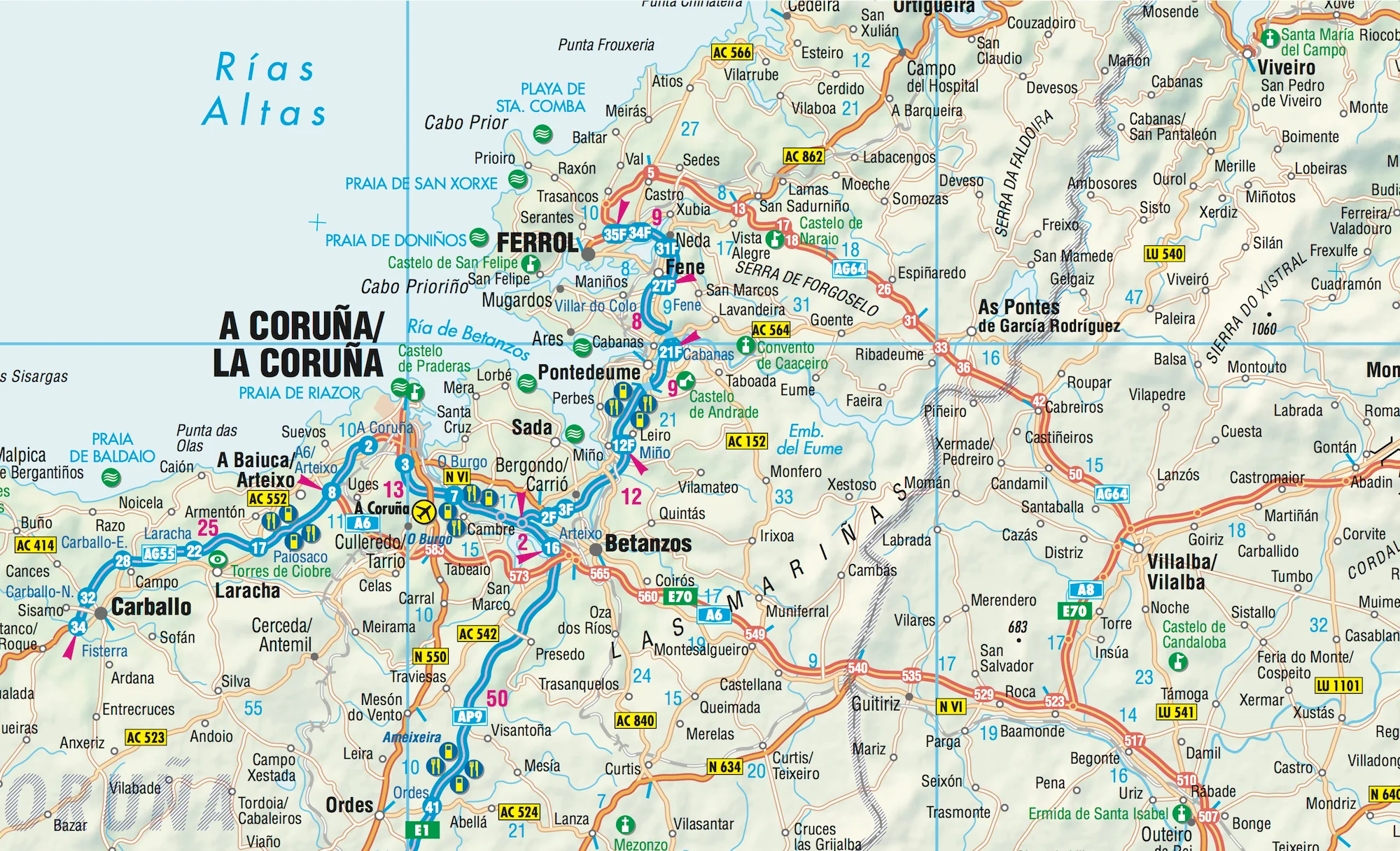Spain Borch Folded Laminated Map - Image 4