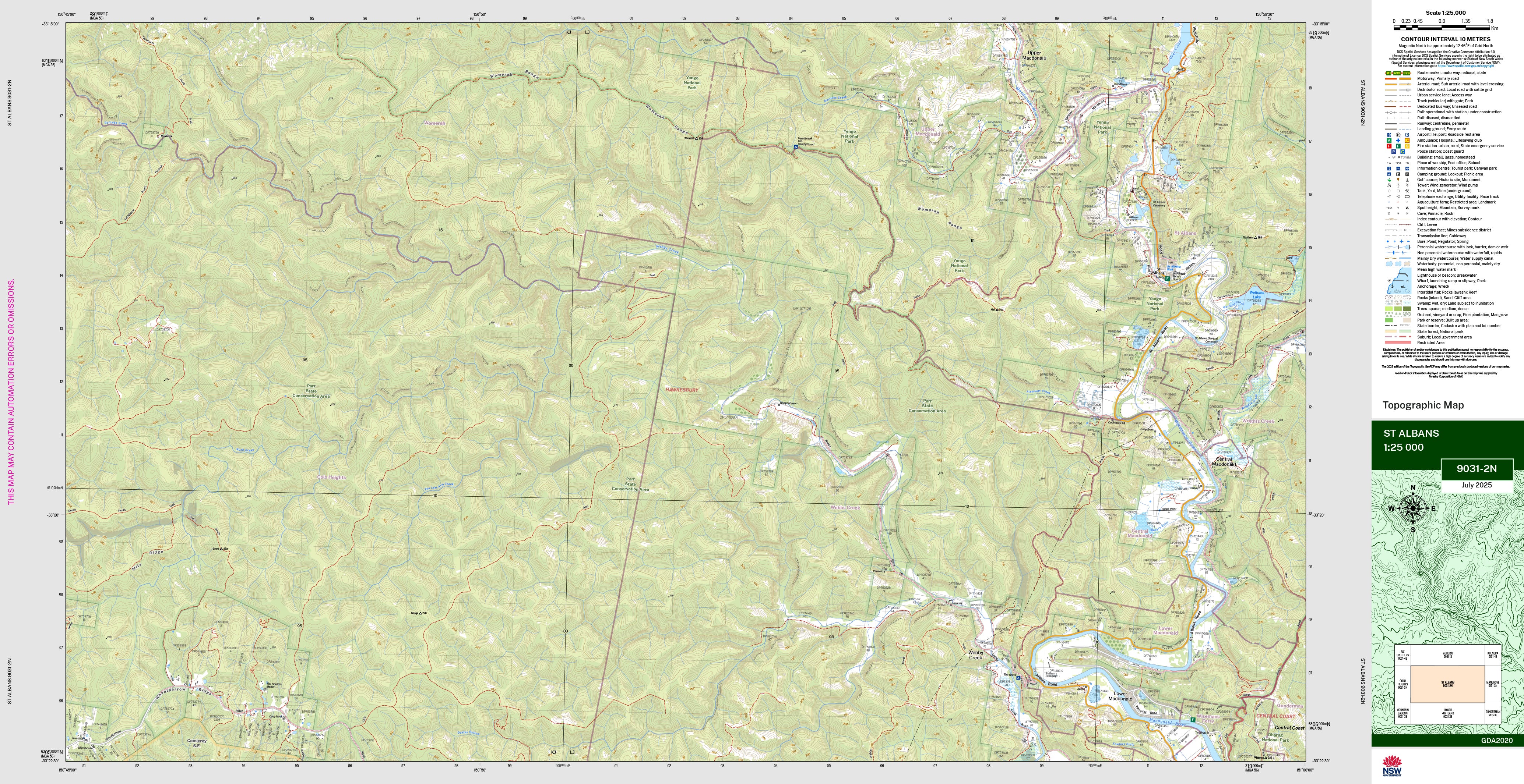 St Albans 9031-2N Topographic Map 1:25k