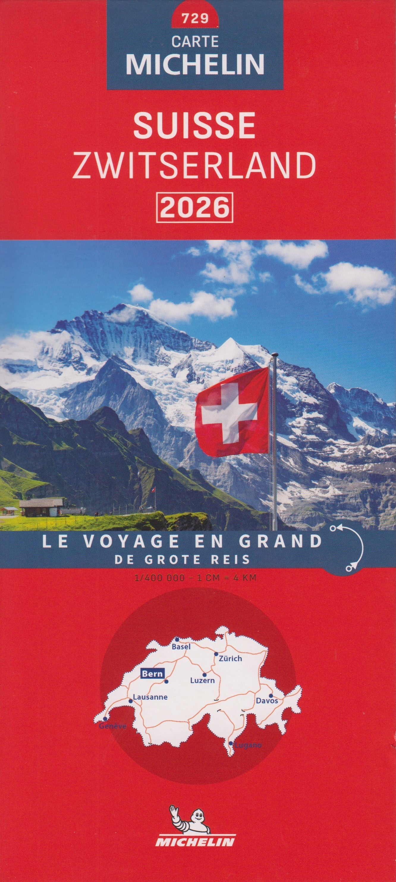 Switzerland Michelin Map 729 2026