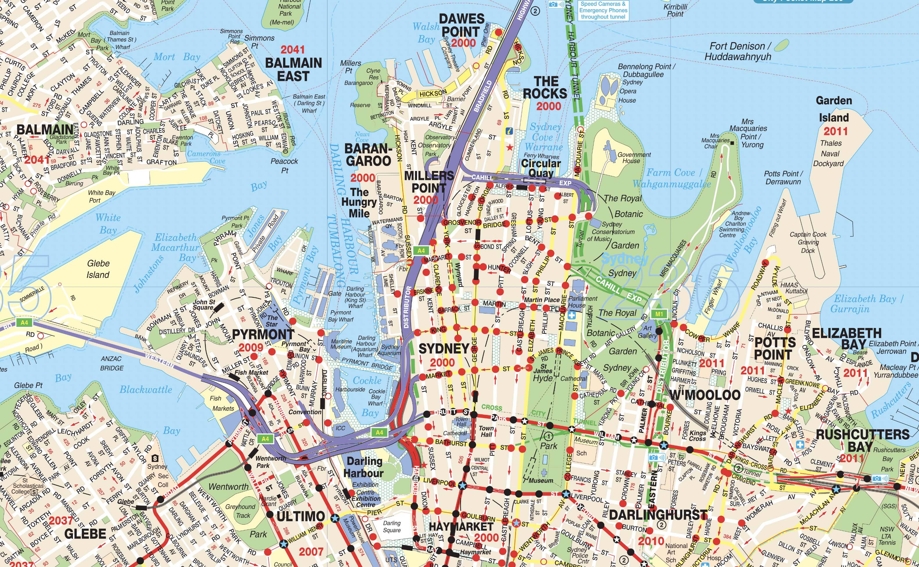 Sydney UBD 262 Map 690 x 1000mm Laminated Wall Map - Image 3