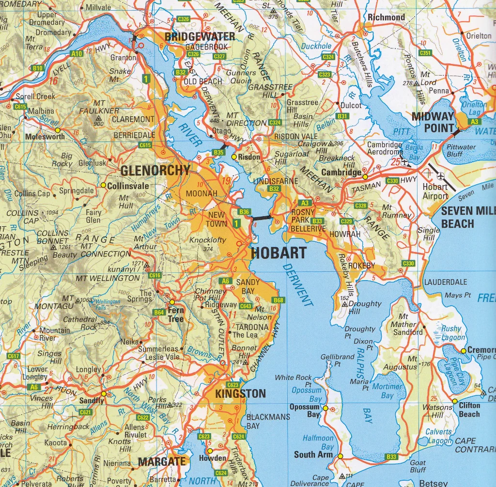 Tasmania South East Tasmap Map - Image 3