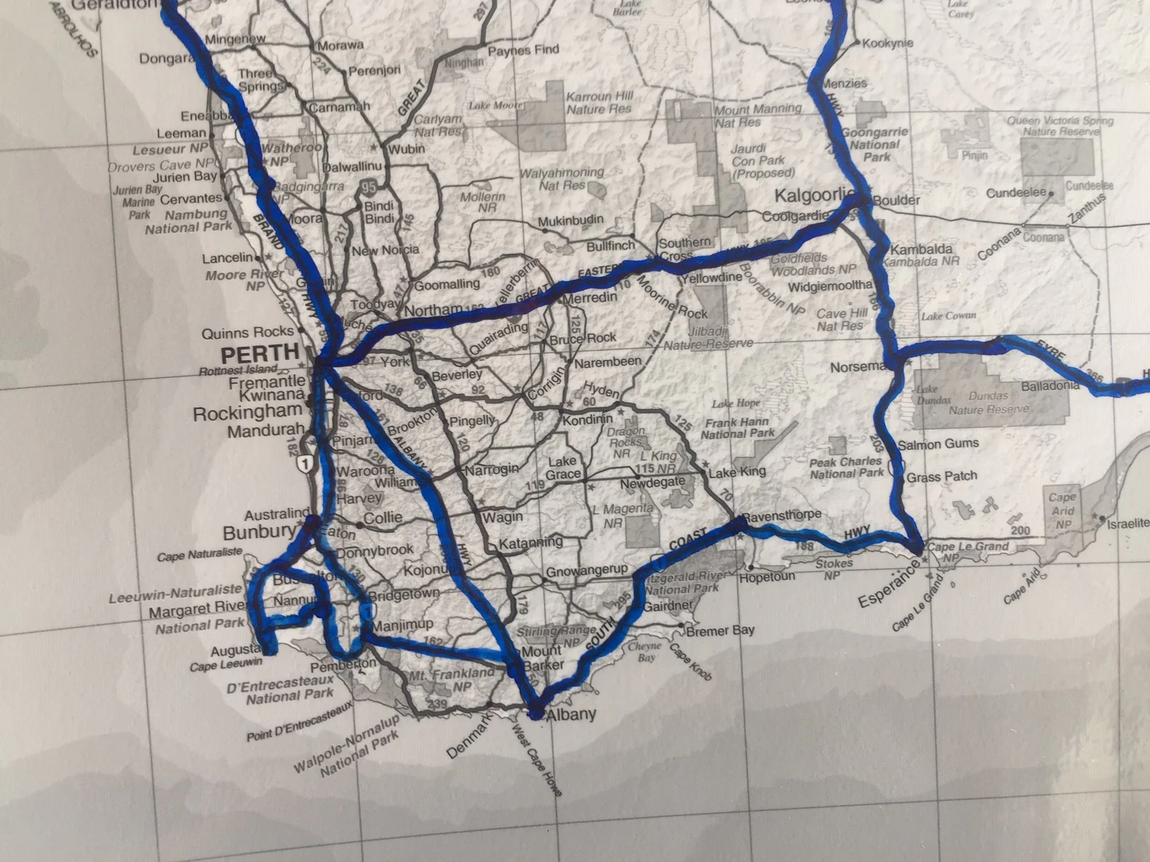 The Trip Tracker Australia Greyscale Handy Hema Map 750 x 625mm - Image 4