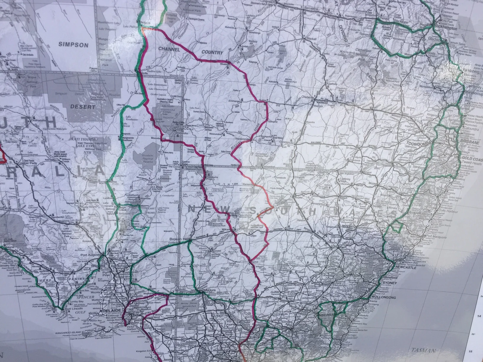 The Trip Tracker Australia Greyscale Large Hema Map 1000 x 875mm - Image 3