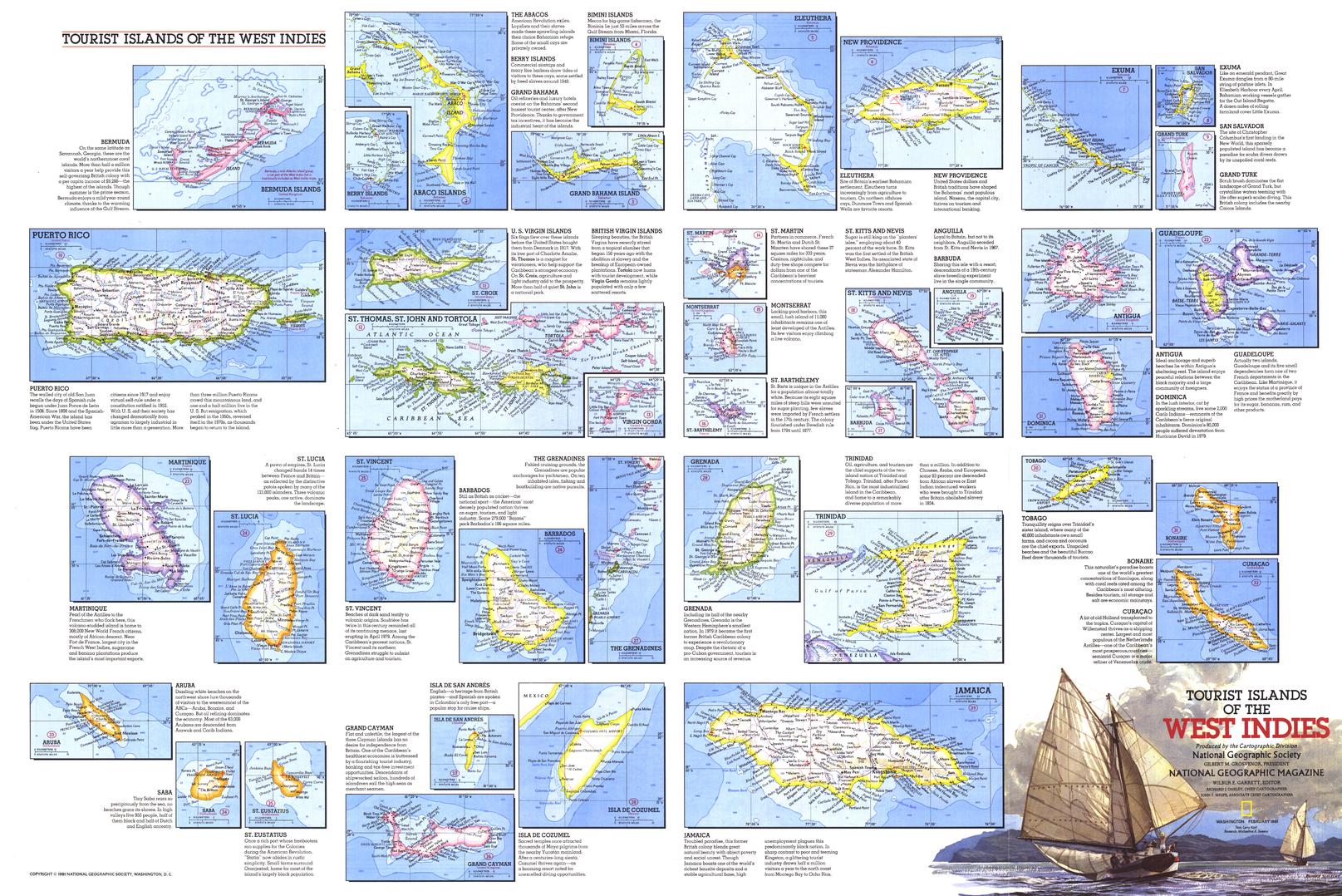 Tourist Islands of the West Indies - Published 1981 by National Geographic
