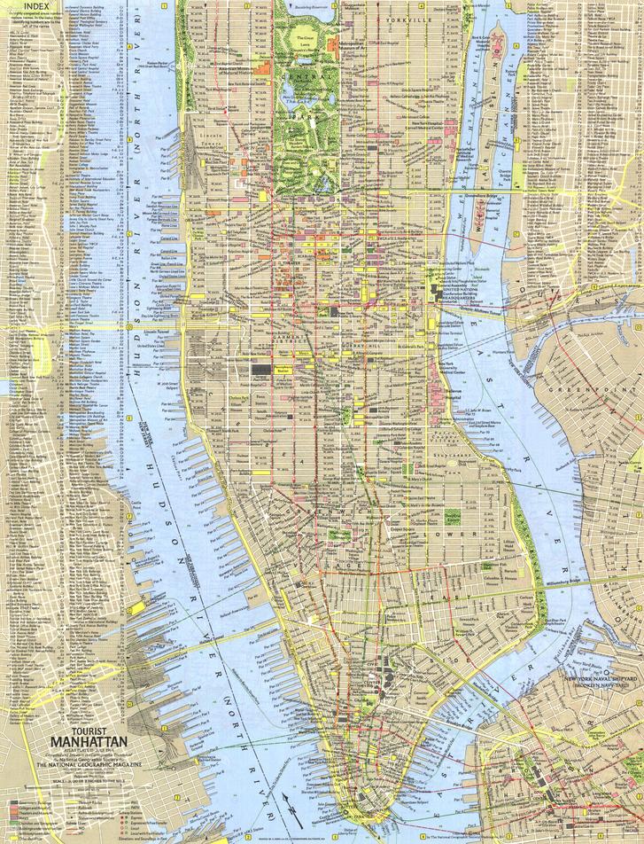 Tourist Manhattan - Published 1964 by National Geographic