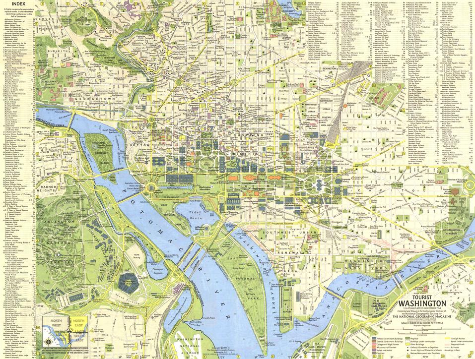 Tourist Washington - Published 1964 by National Geographic