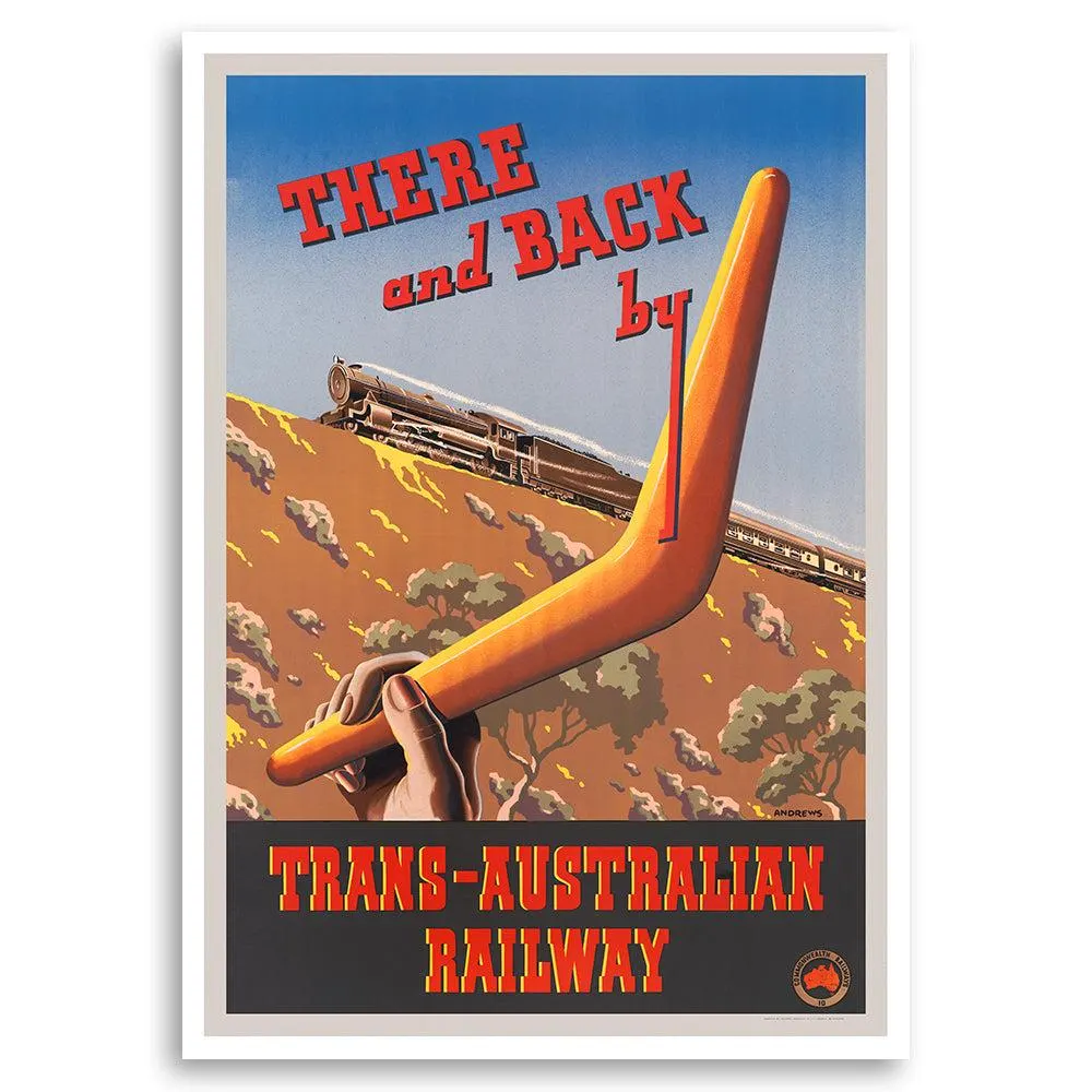 TRAVEL POSTER - There and Back by Trans-Australian Railway - Image 2