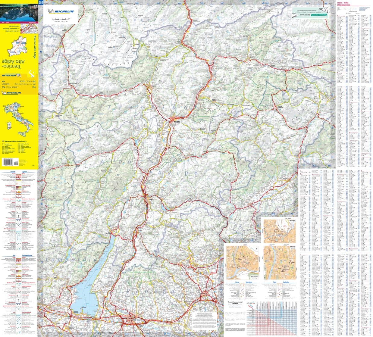 Italy Trentino Michelin Map 354 - Image 3