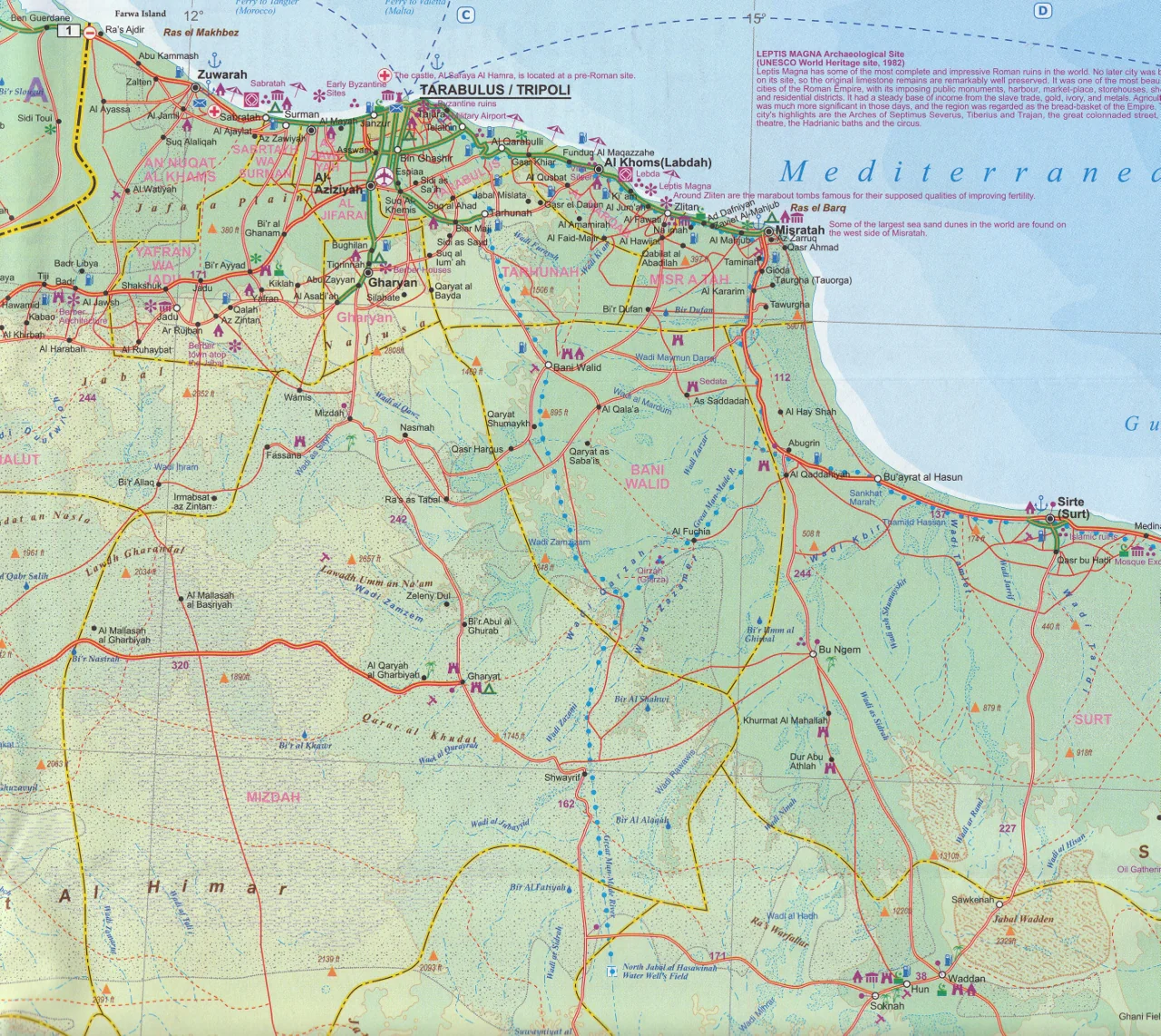 Tunisia & Libya ITMB Map - Image 2