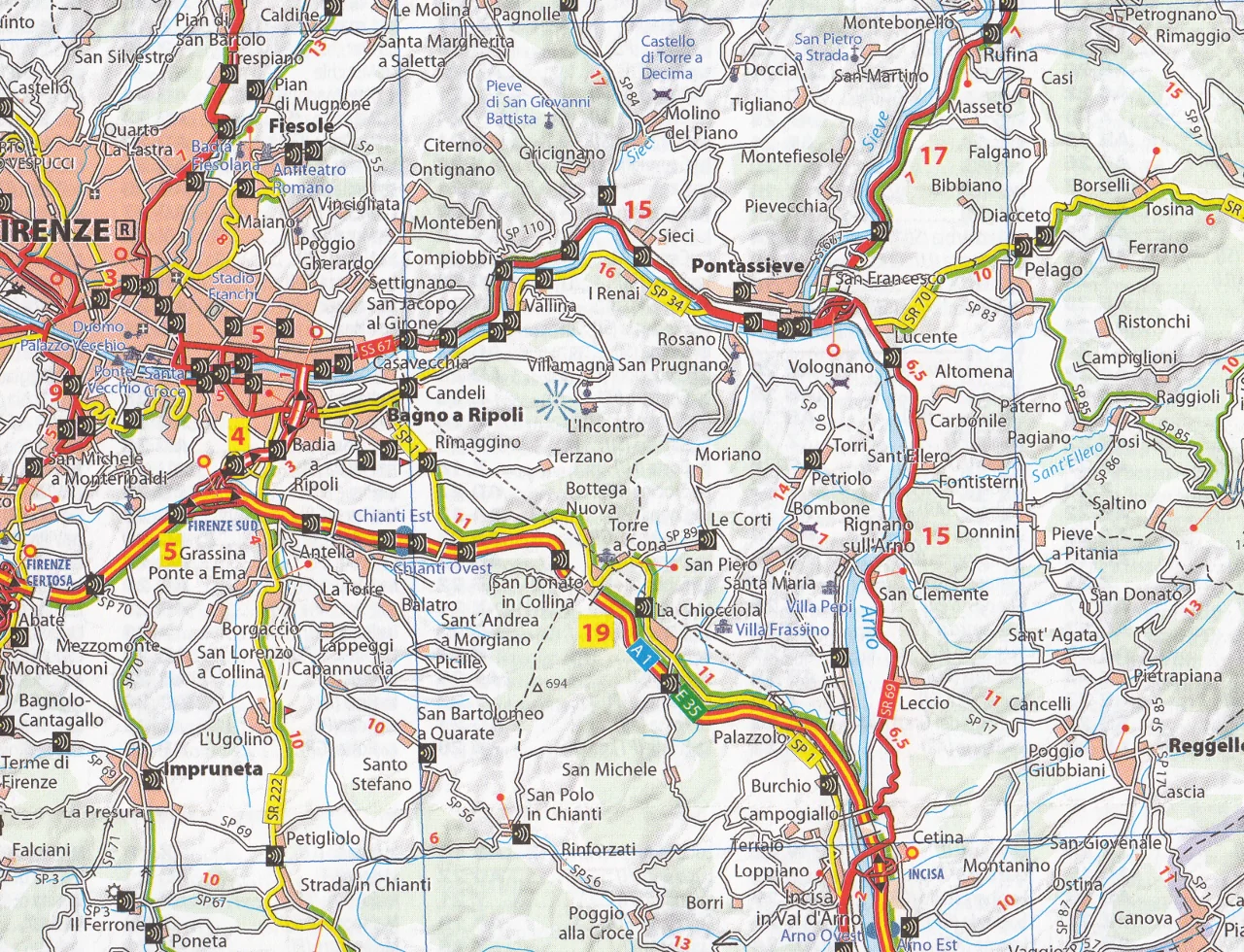Italy Tuscany Michelin Map 358 - Image 5