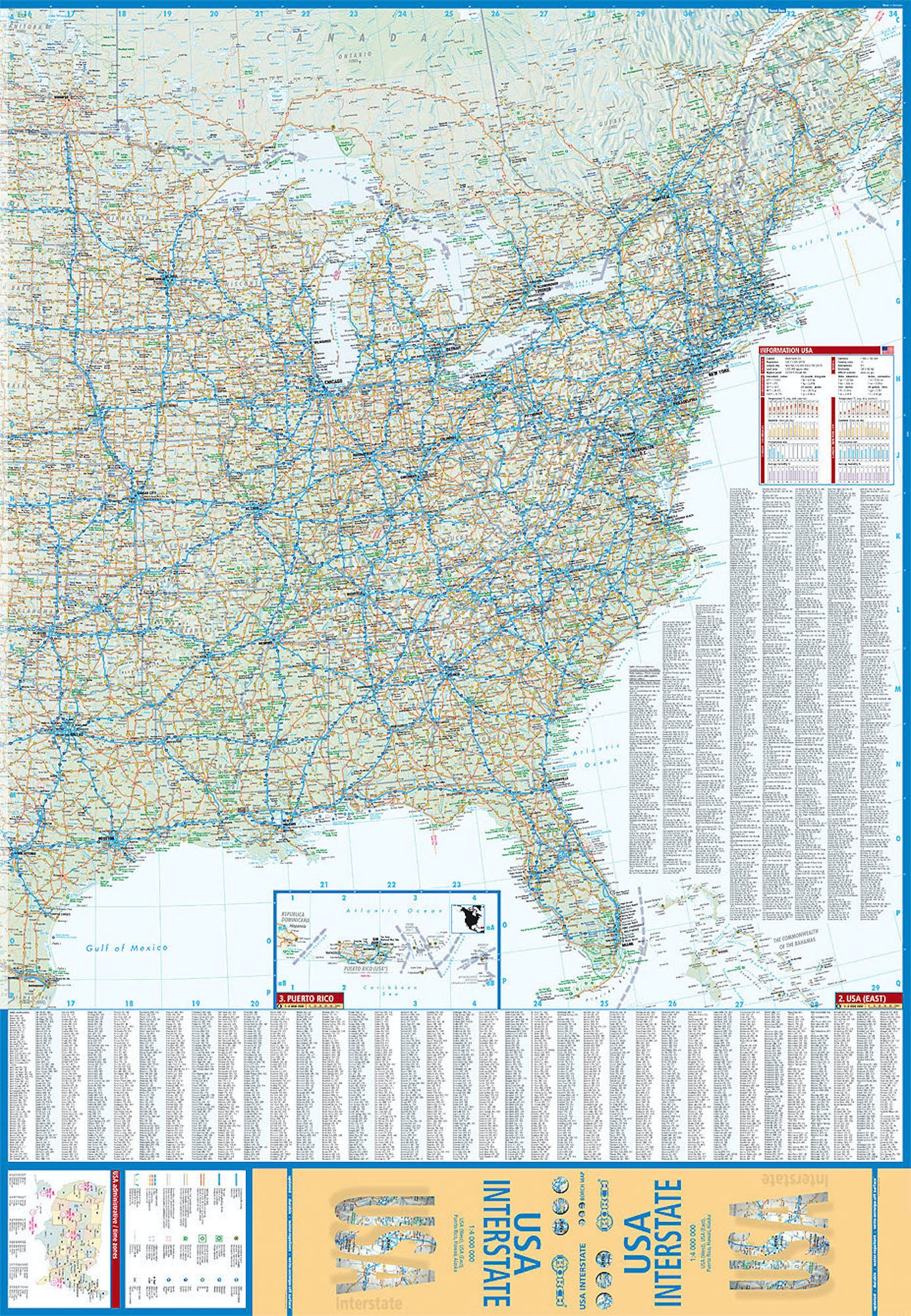 USA Interstate Borch Folded Laminated Map - Image 2