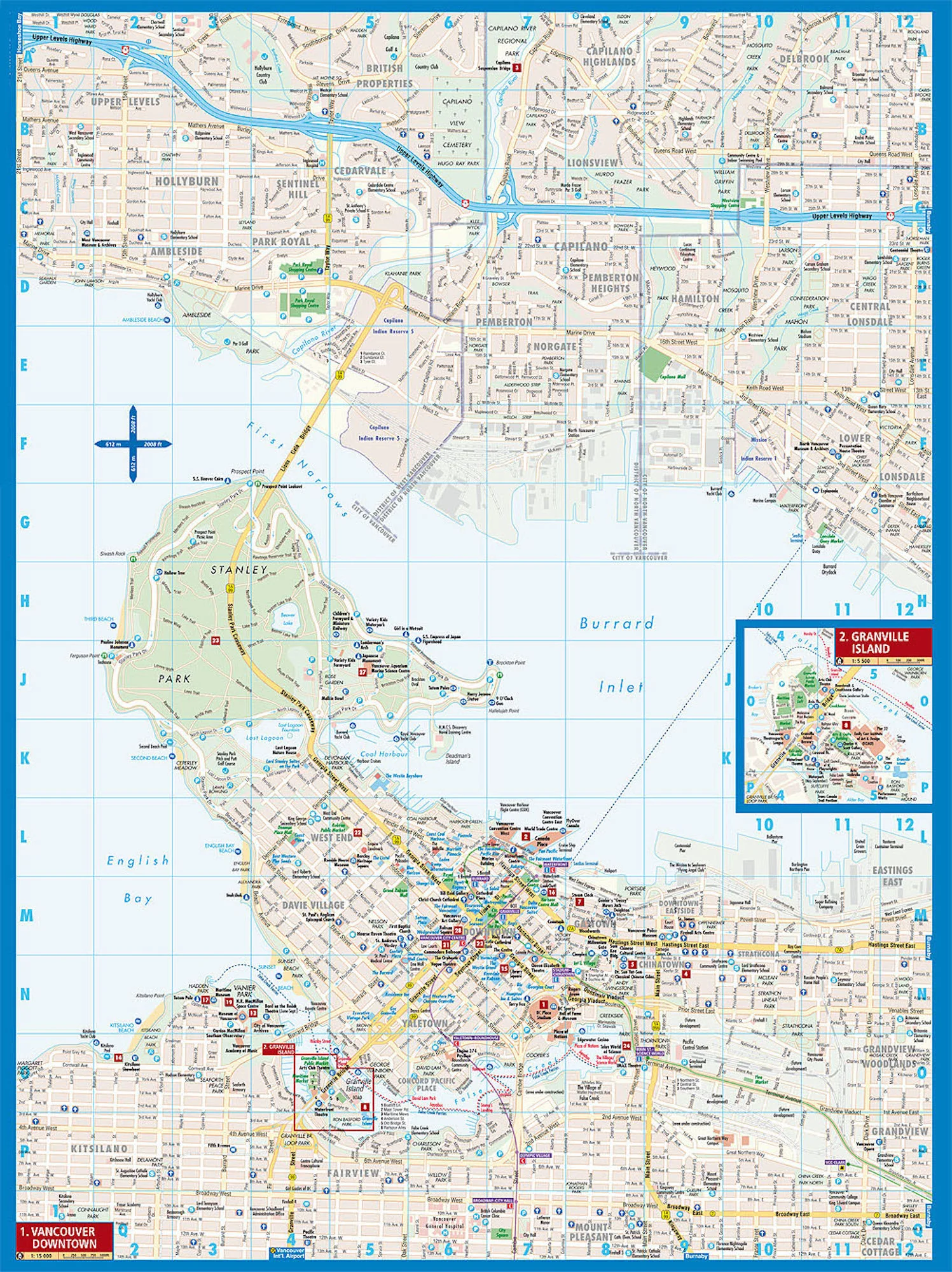 Vancouver Borch Folded Laminated Map - Image 3