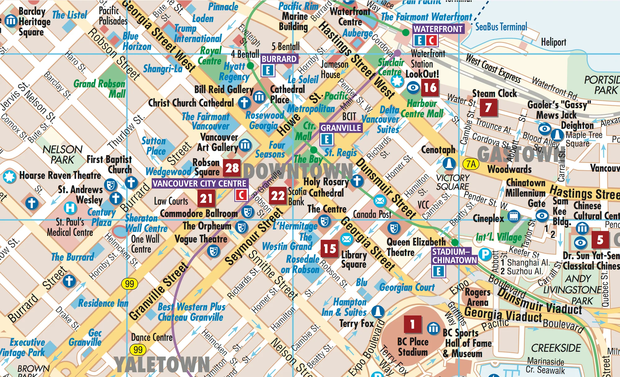 Vancouver Borch Folded Laminated Map - Image 4