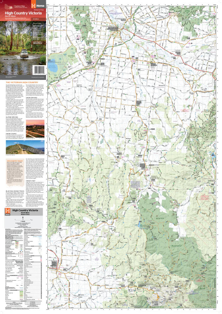 Victorian High Country NW 100K Hema Map - Image 2
