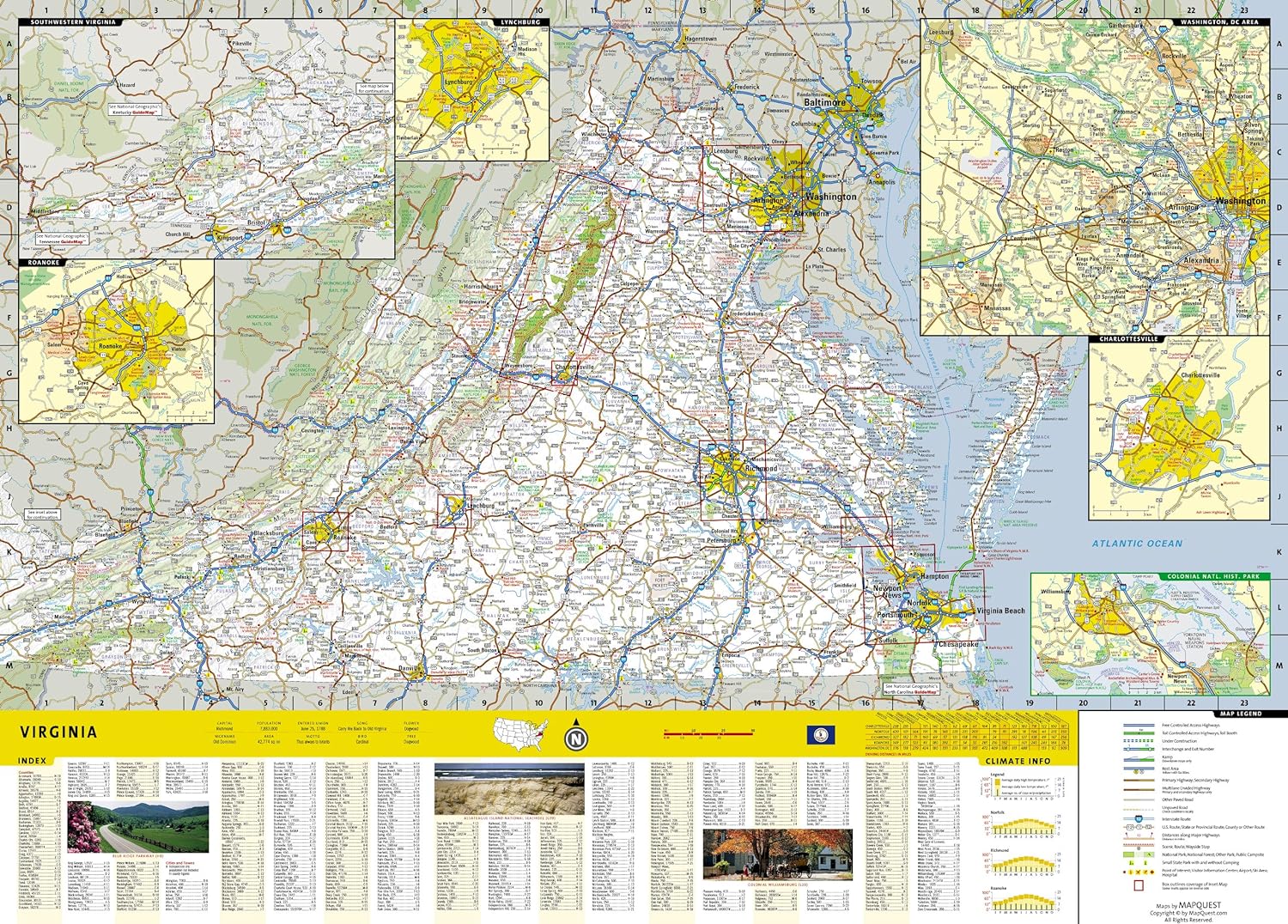 Virginia National Geographic Folded Map - Image 3