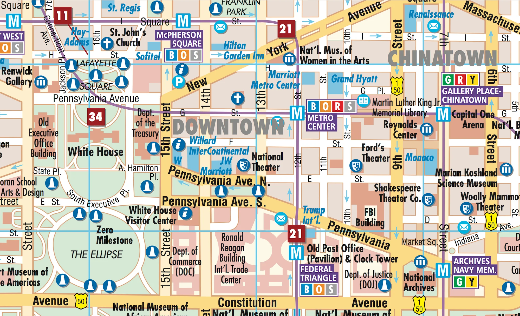 Washington D.C. Borch Folded Laminated Map - Image 4