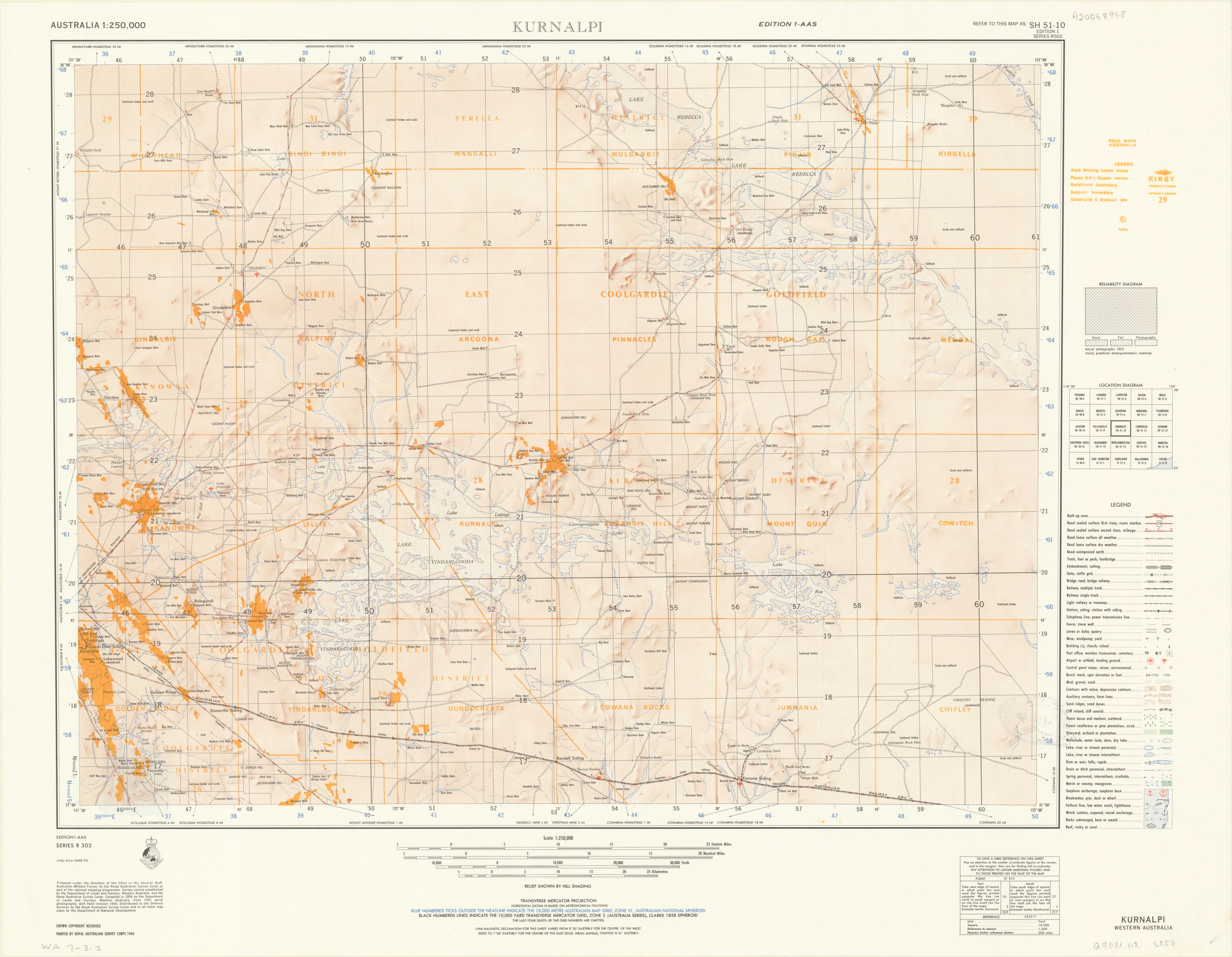 Western Austalia Historical Gold Field Maps - Kurnalpi