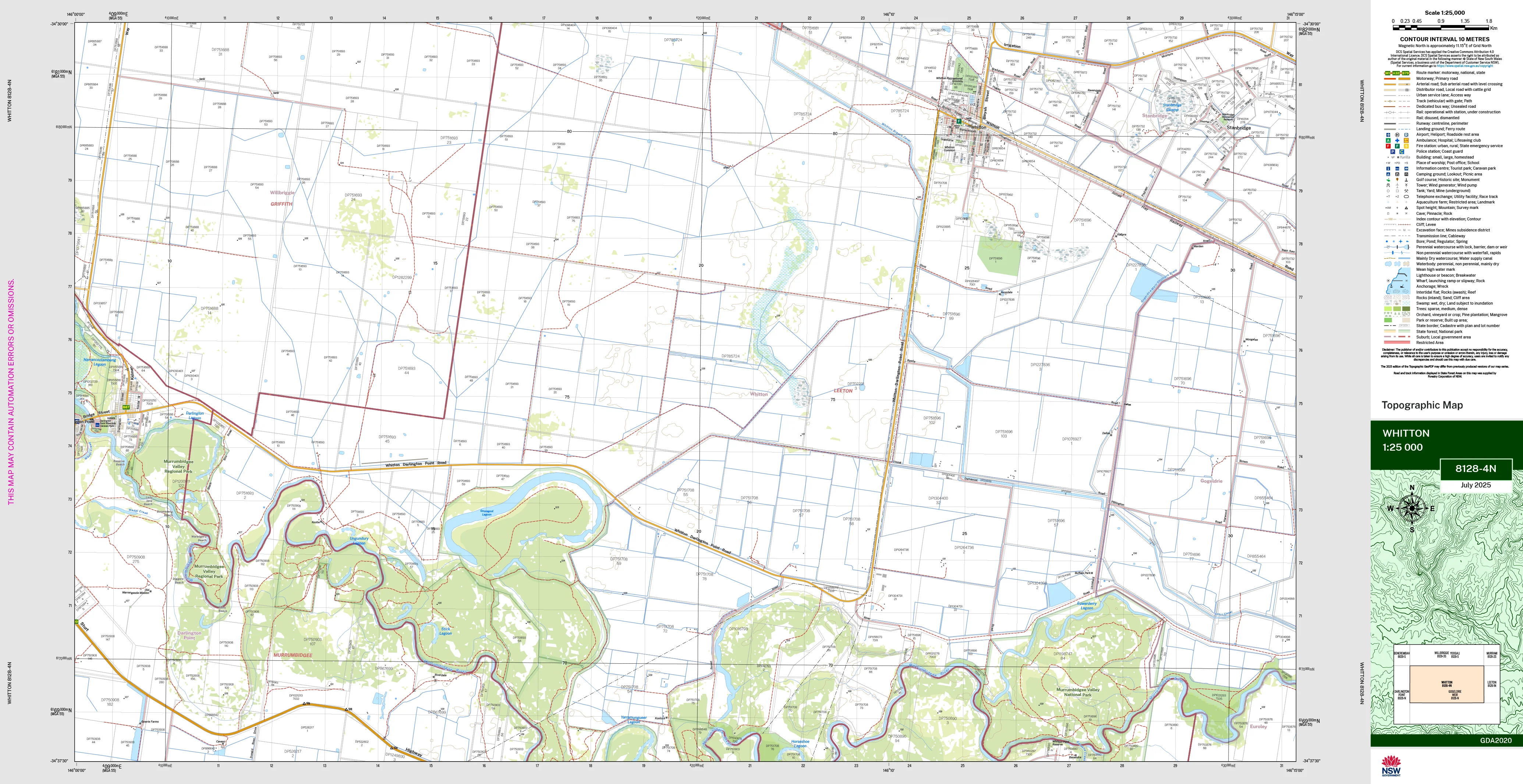 Whitton 8128-4N Topographic Map 1:25k