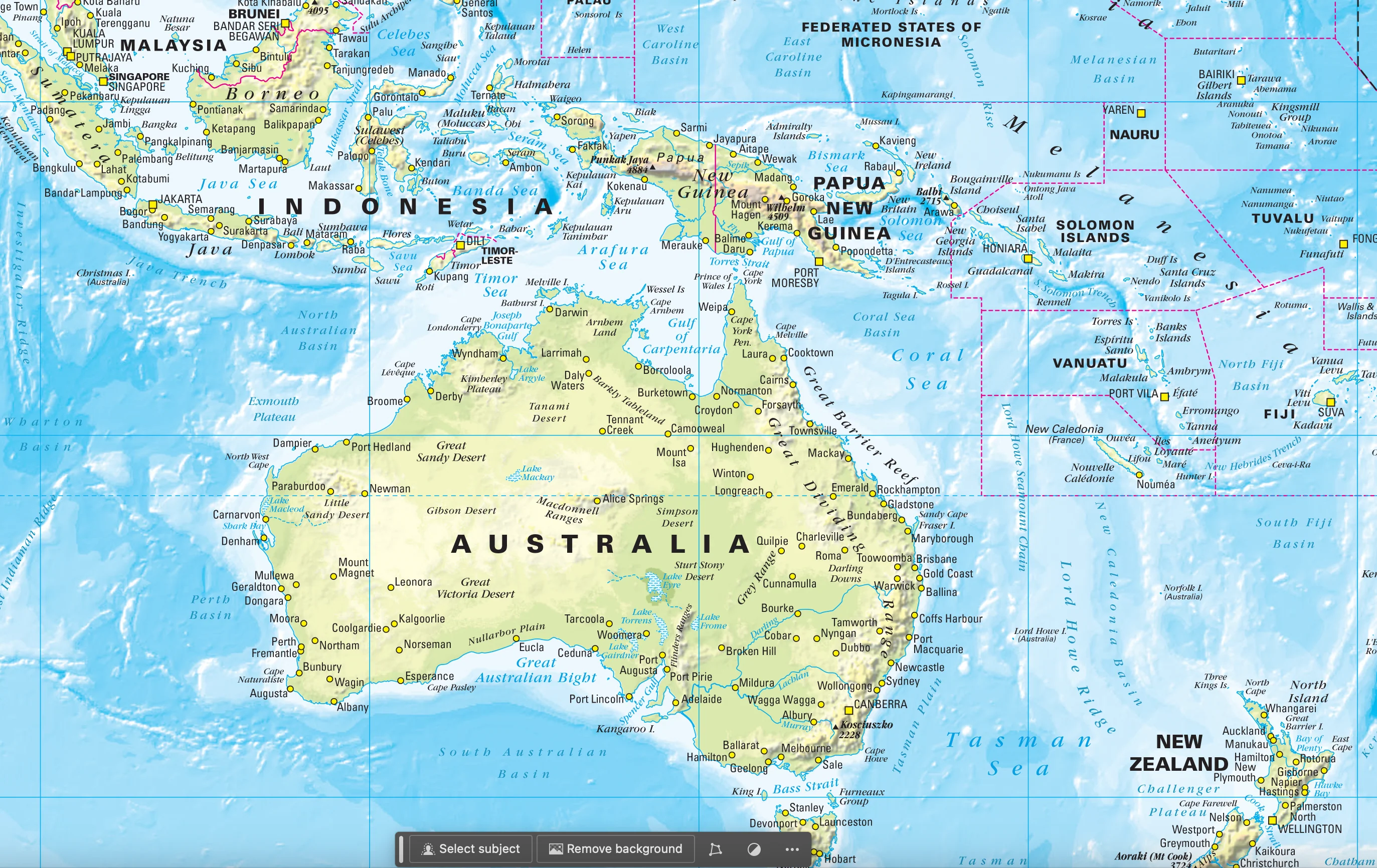 World Physical Mega Map 2200 x 1270mm (Pacific Centred) Cosmographics 2026 - Image 3