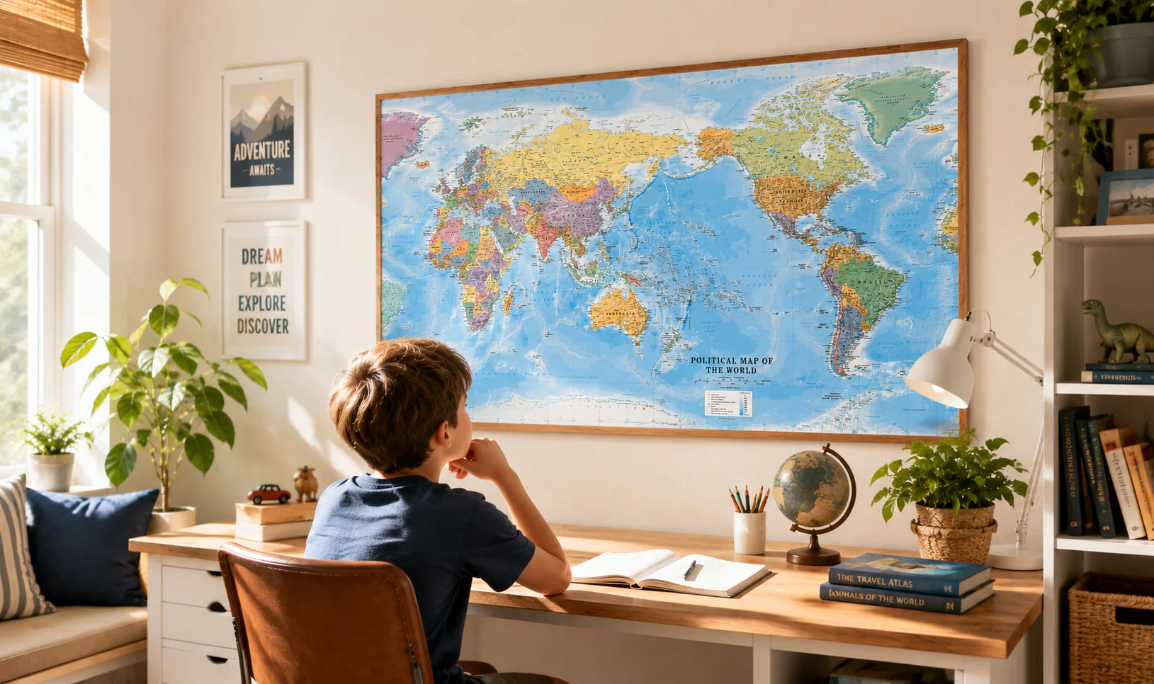 World Political Large 1002 x 595mm (Pacific Centred) Cosmographics 2026 - Image 2
